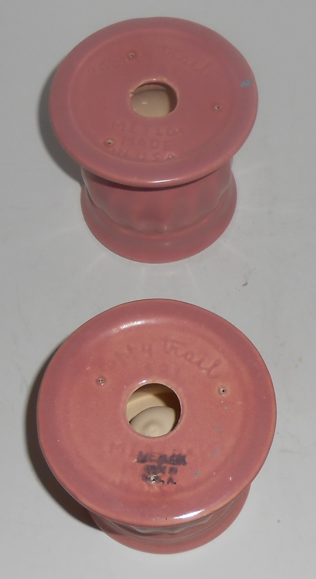 Metlox Pottery Poppy Trail Yorkshire #581 Pair Candle