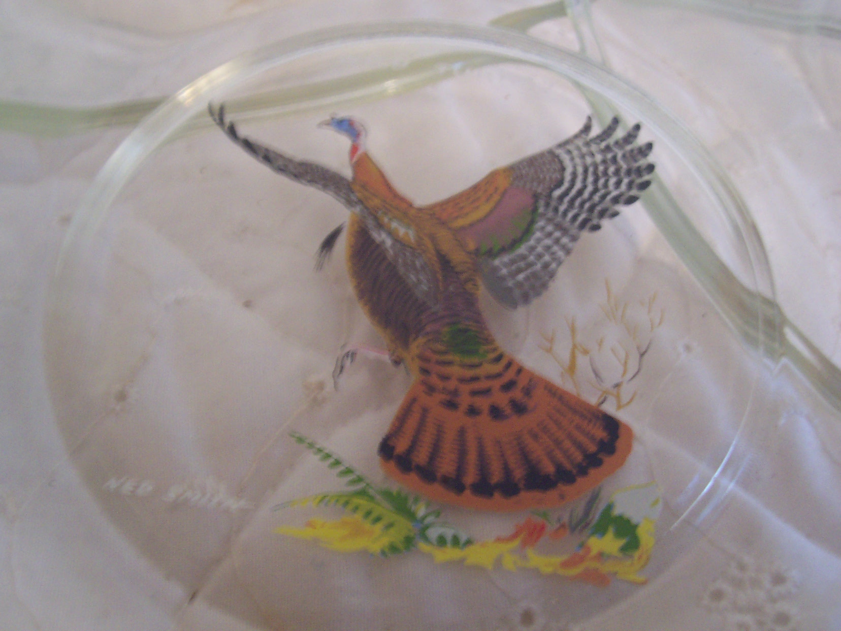 Ned Smith Glass Game Bird Plates Set of 4
