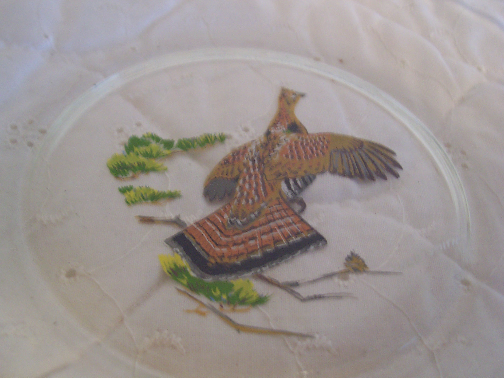 Ned Smith Glass Game Bird Plates Set of 4