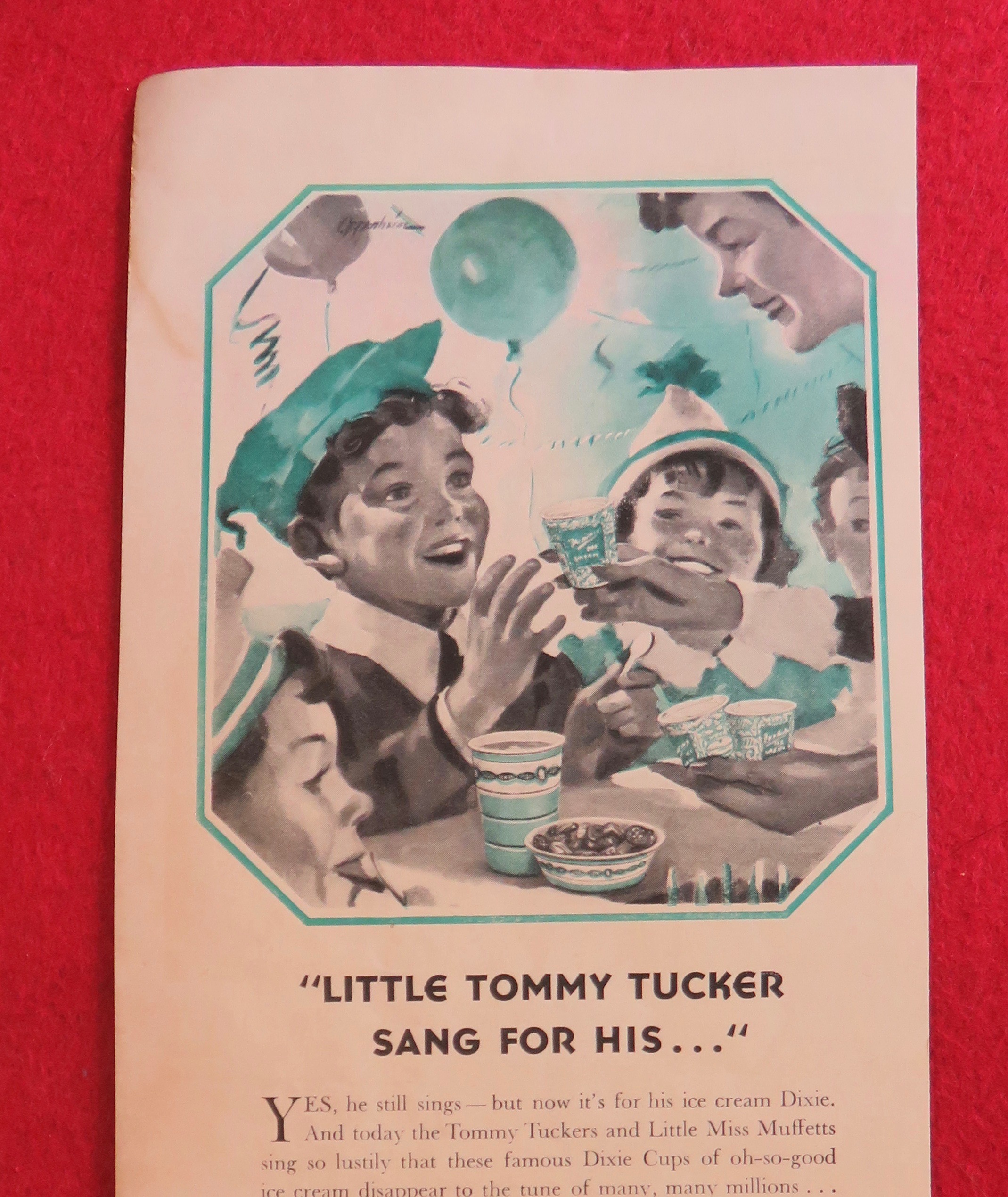 1941 Dixie Cups with Little Tommy Tucker