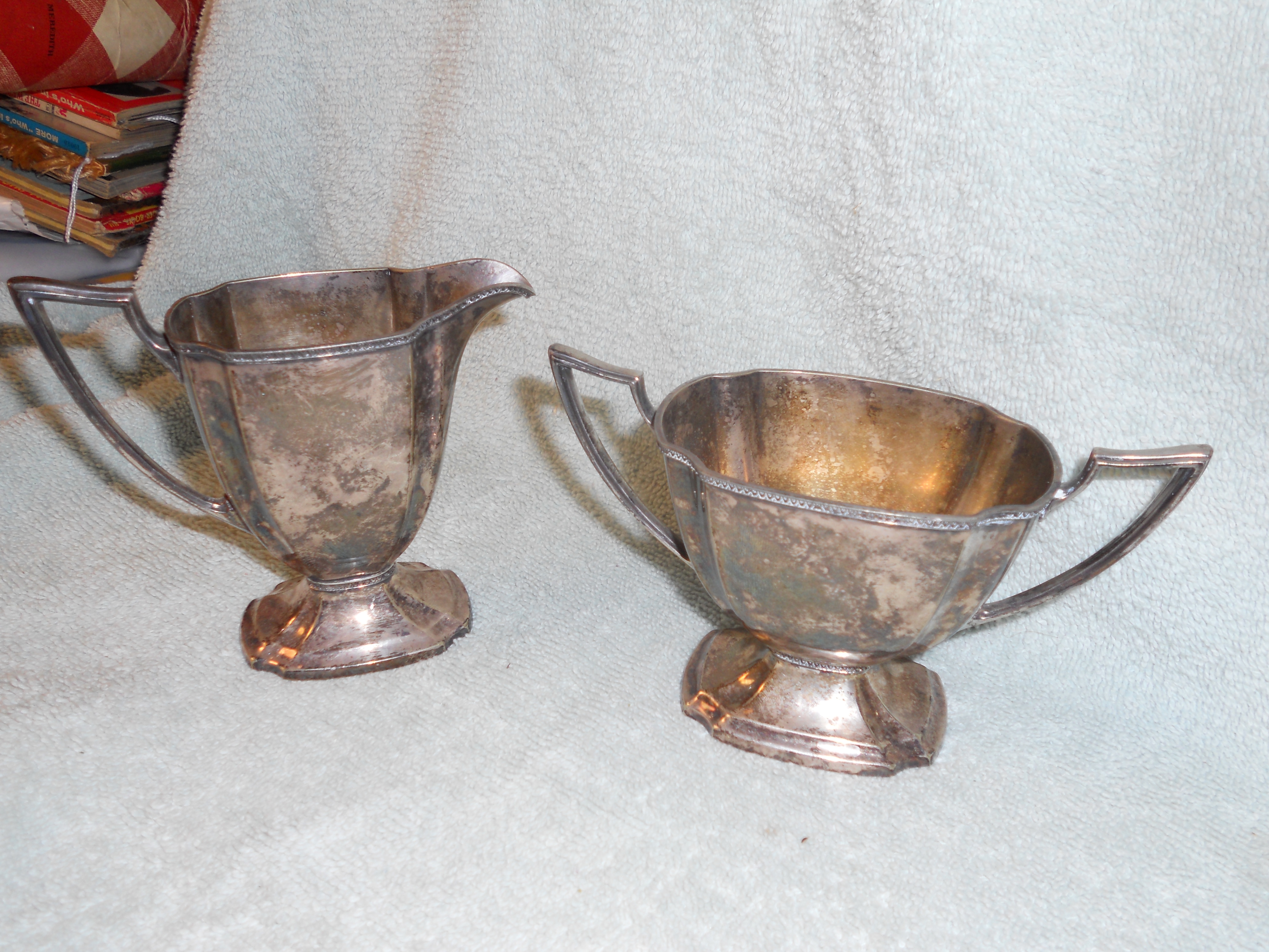 Pairpoint Silver Sugar and Creamer Sheffield