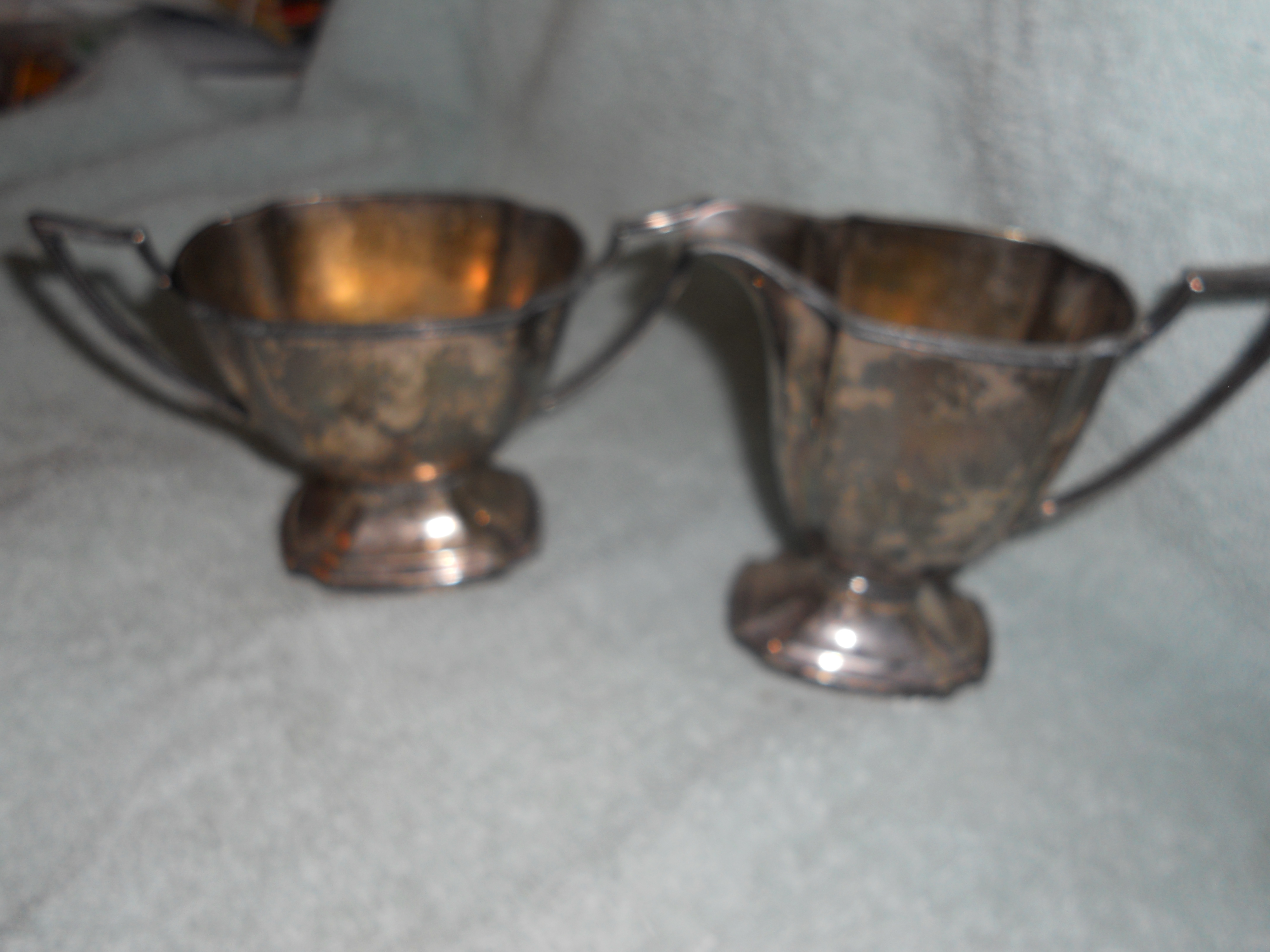 Pairpoint Silver Sugar and Creamer Sheffield