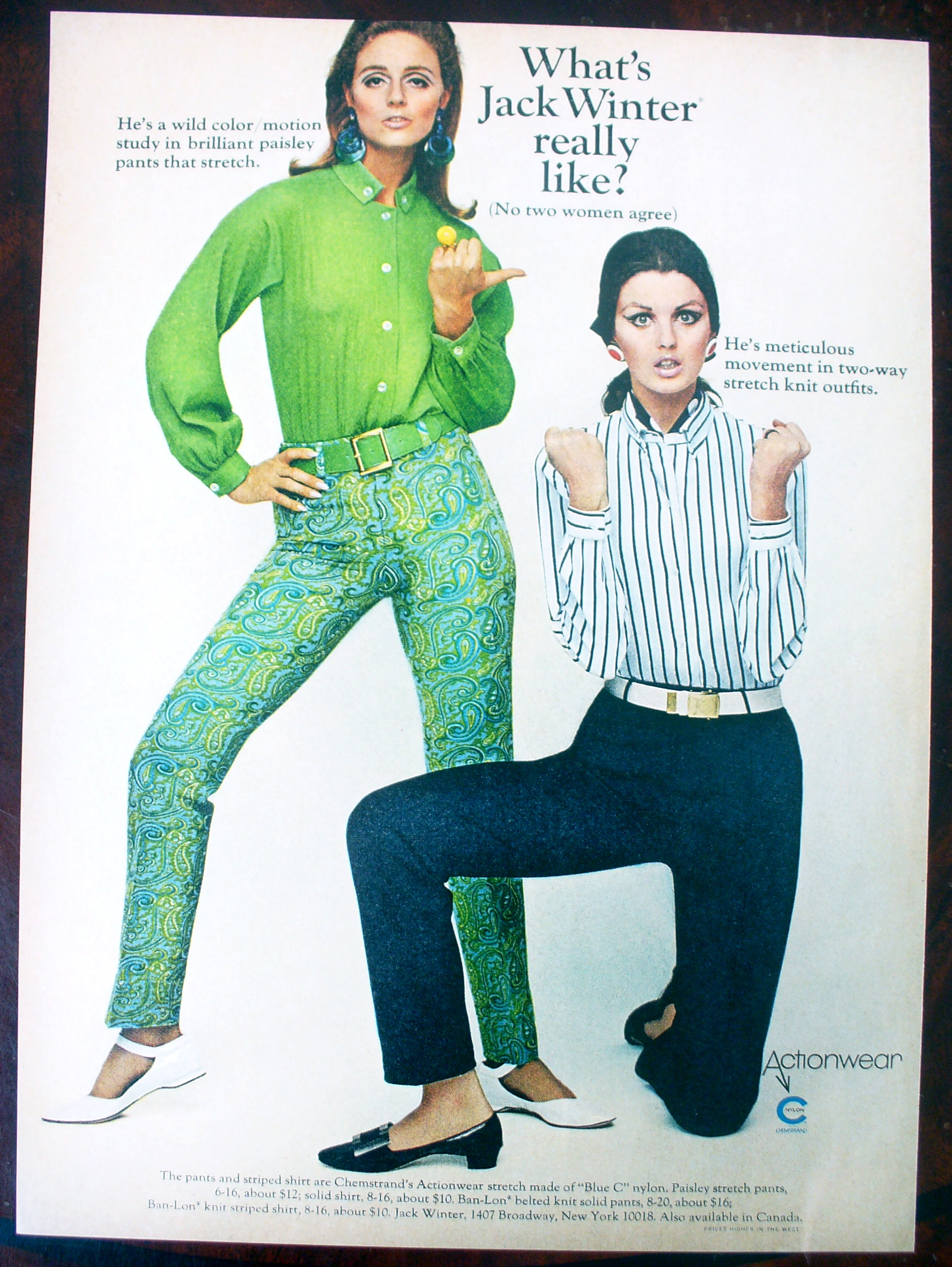 1966 Action Wear With Jack Winter & Two Women