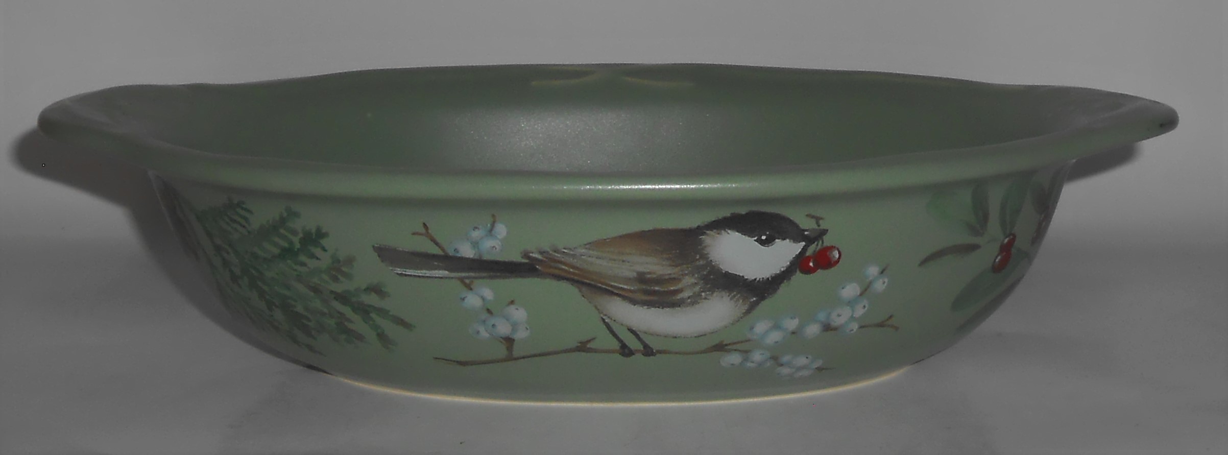 Pfaltzgraff Pottery Winterwood Green Oval Vegetable
