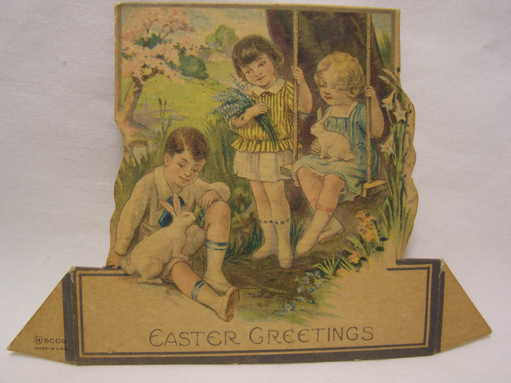 Easter Greetings Stand Up Card, U.S.A.