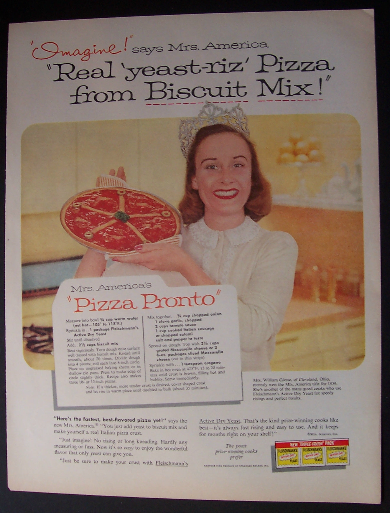1958  Fleischmann's  Yeast  with  Mrs.  America