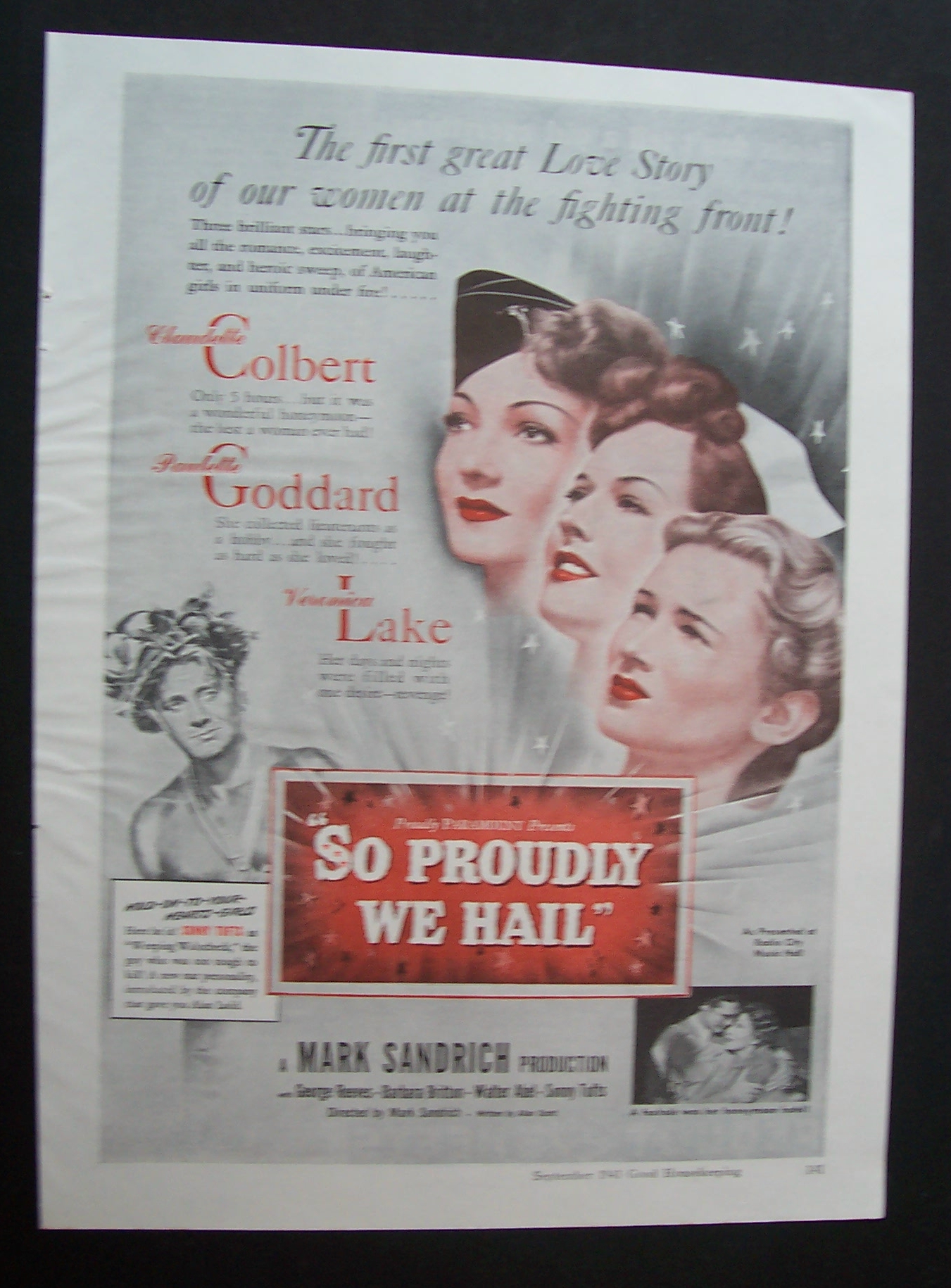 1943  Movie  Ad  For  So  Proudly  We  Hail