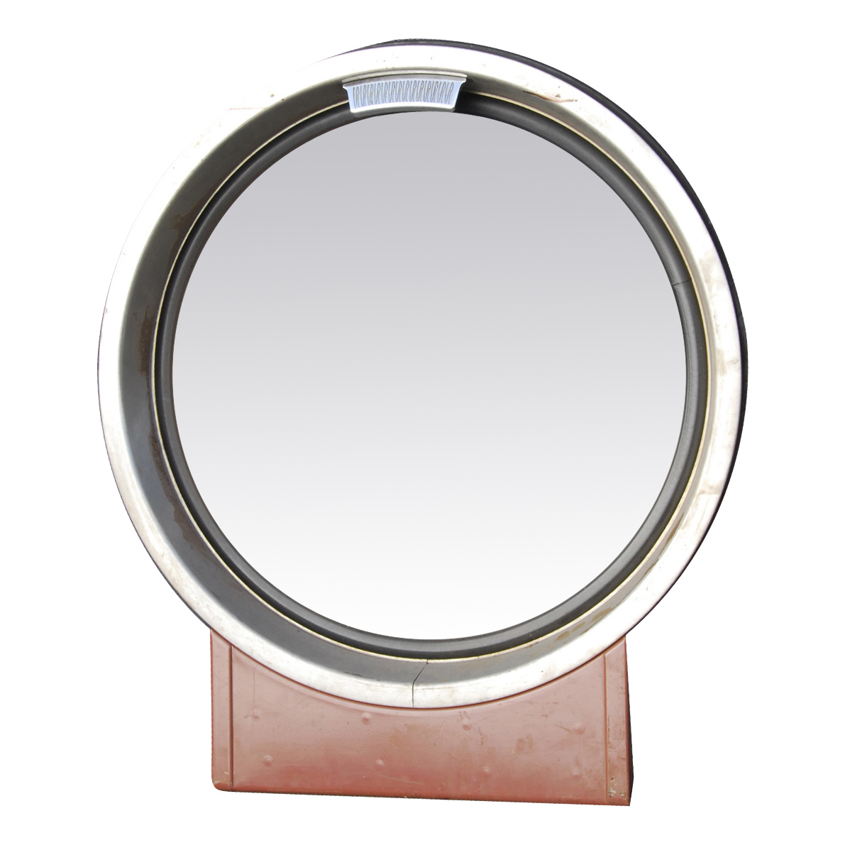 Commercial Dryer Door Repurposed As Mirror