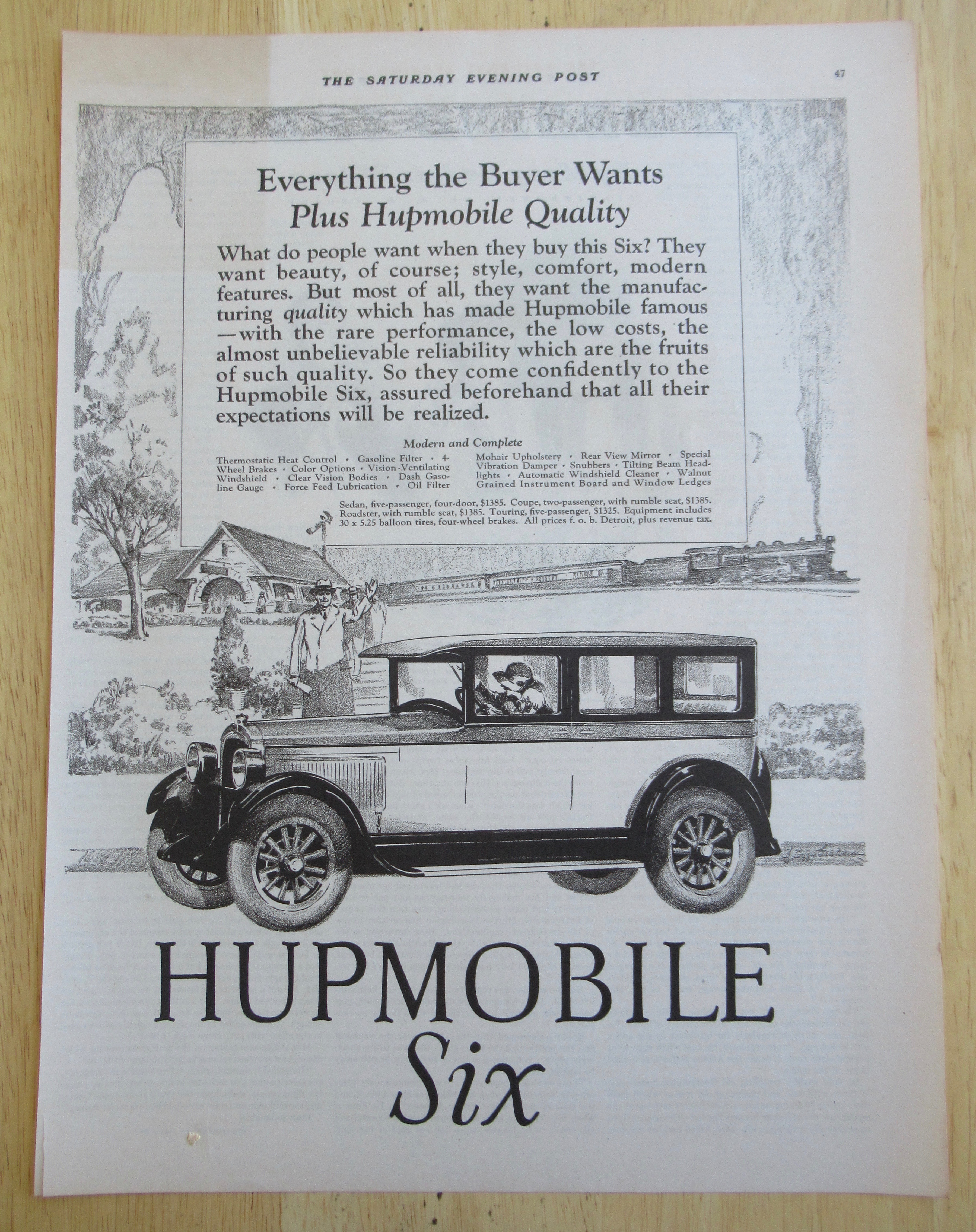 1926 Hupmobile with the Hupmobile Six