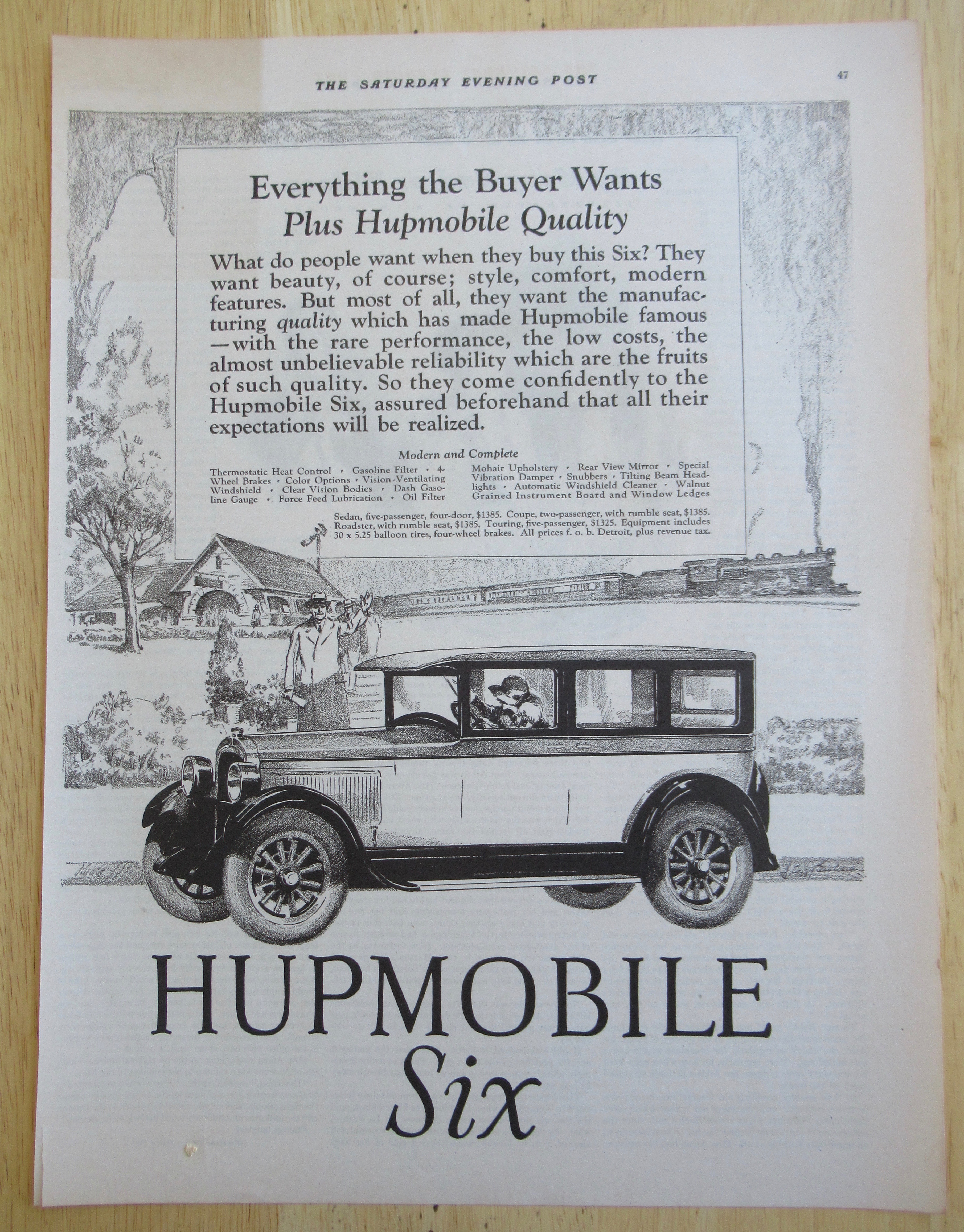 1926 Hupmobile with the Hupmobile Six