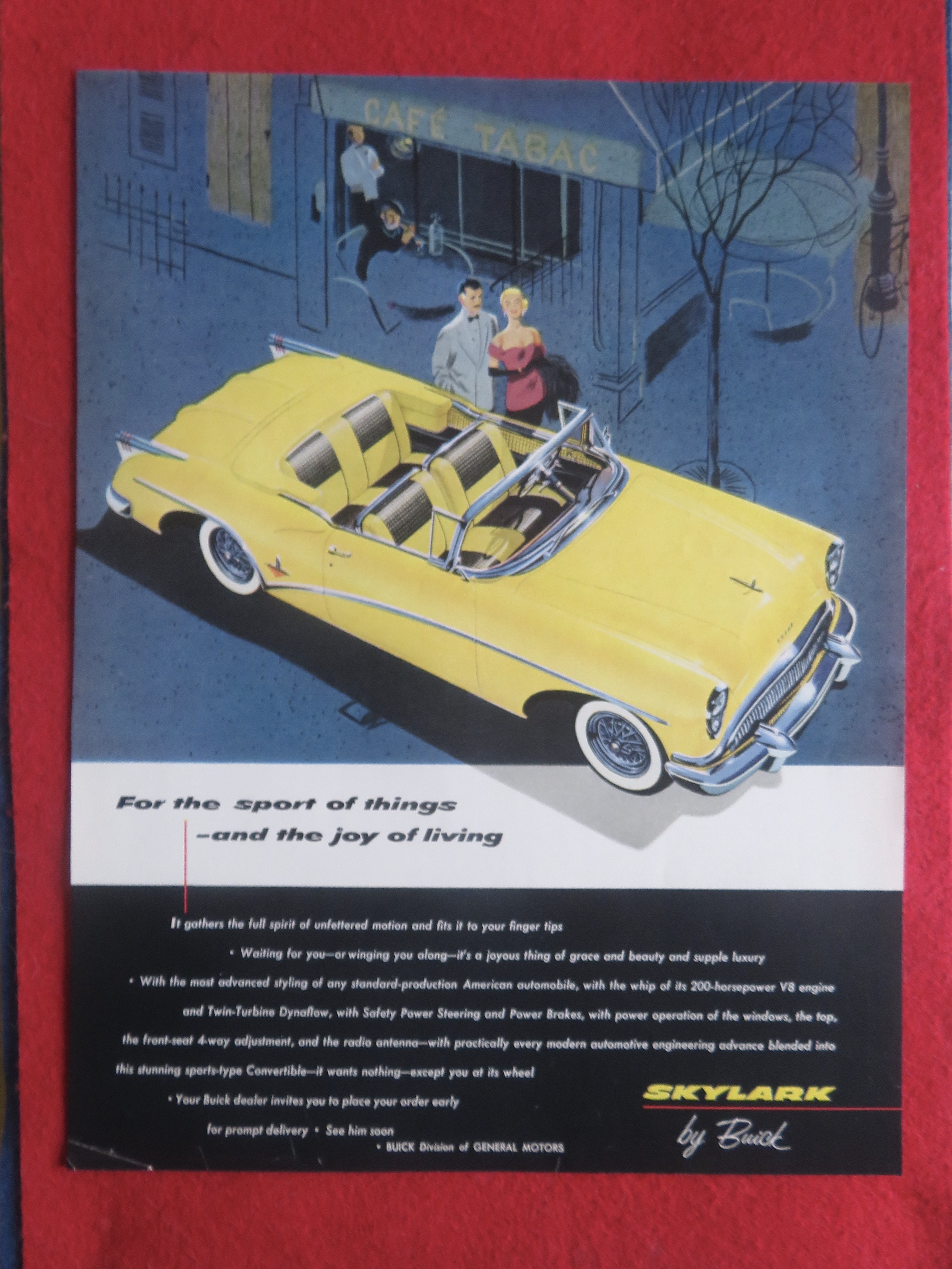1954 Buick Automobile with the Skylark Convertible