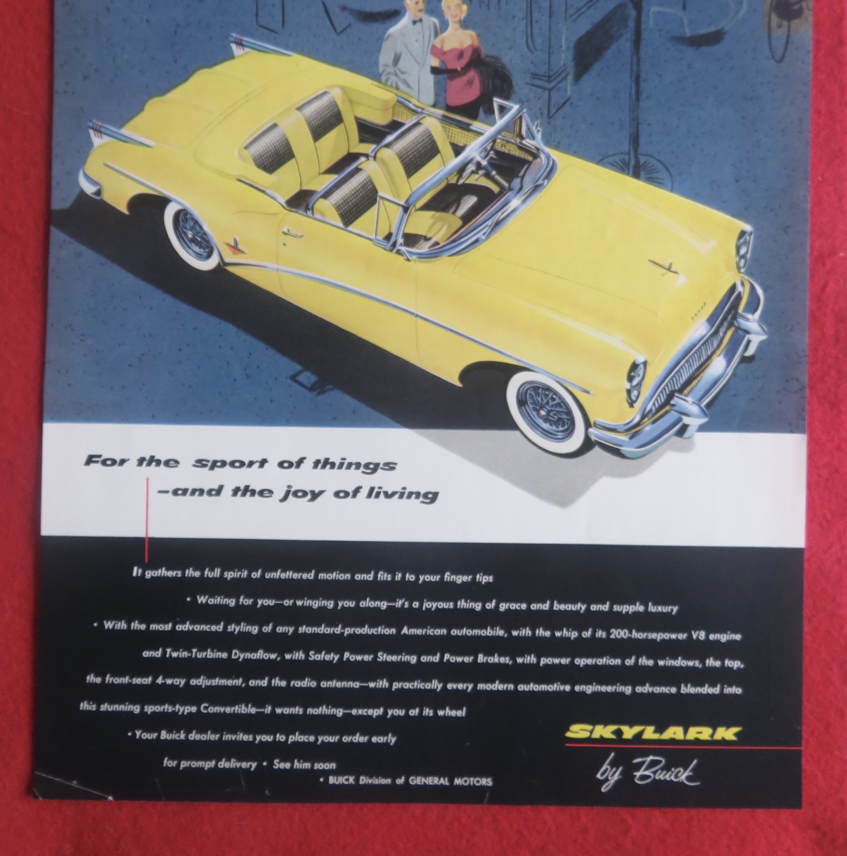 1954 Buick Automobile with the Skylark Convertible