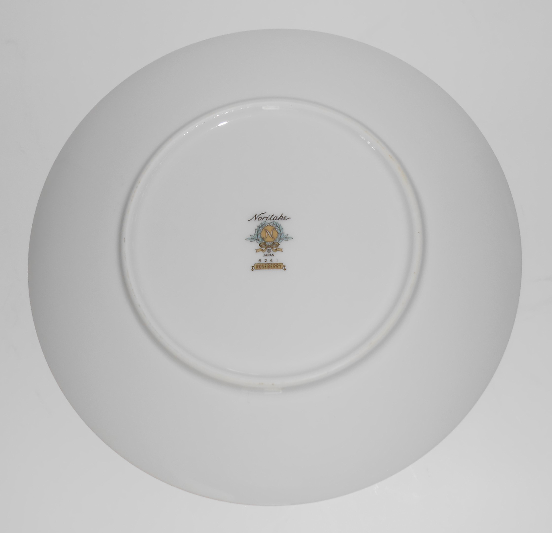Noritake Porcelain China Roseberry 6241 w/Platinum Sala