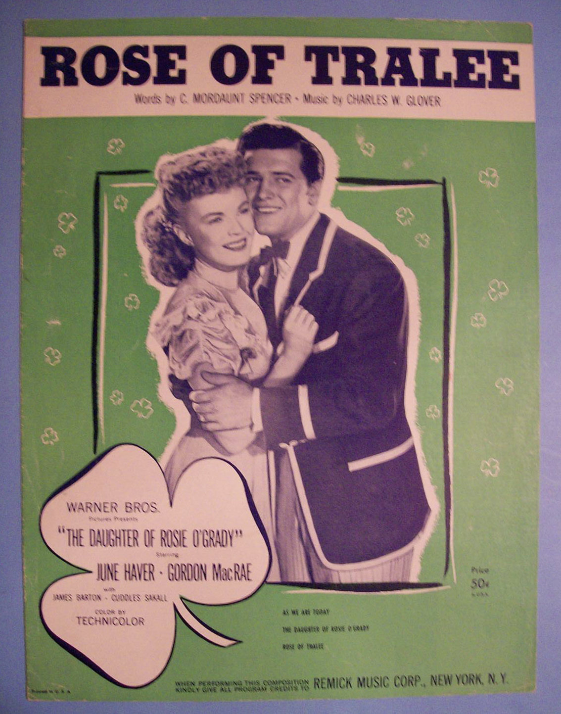 Sheet Music For 1950 Rose Of Tralee