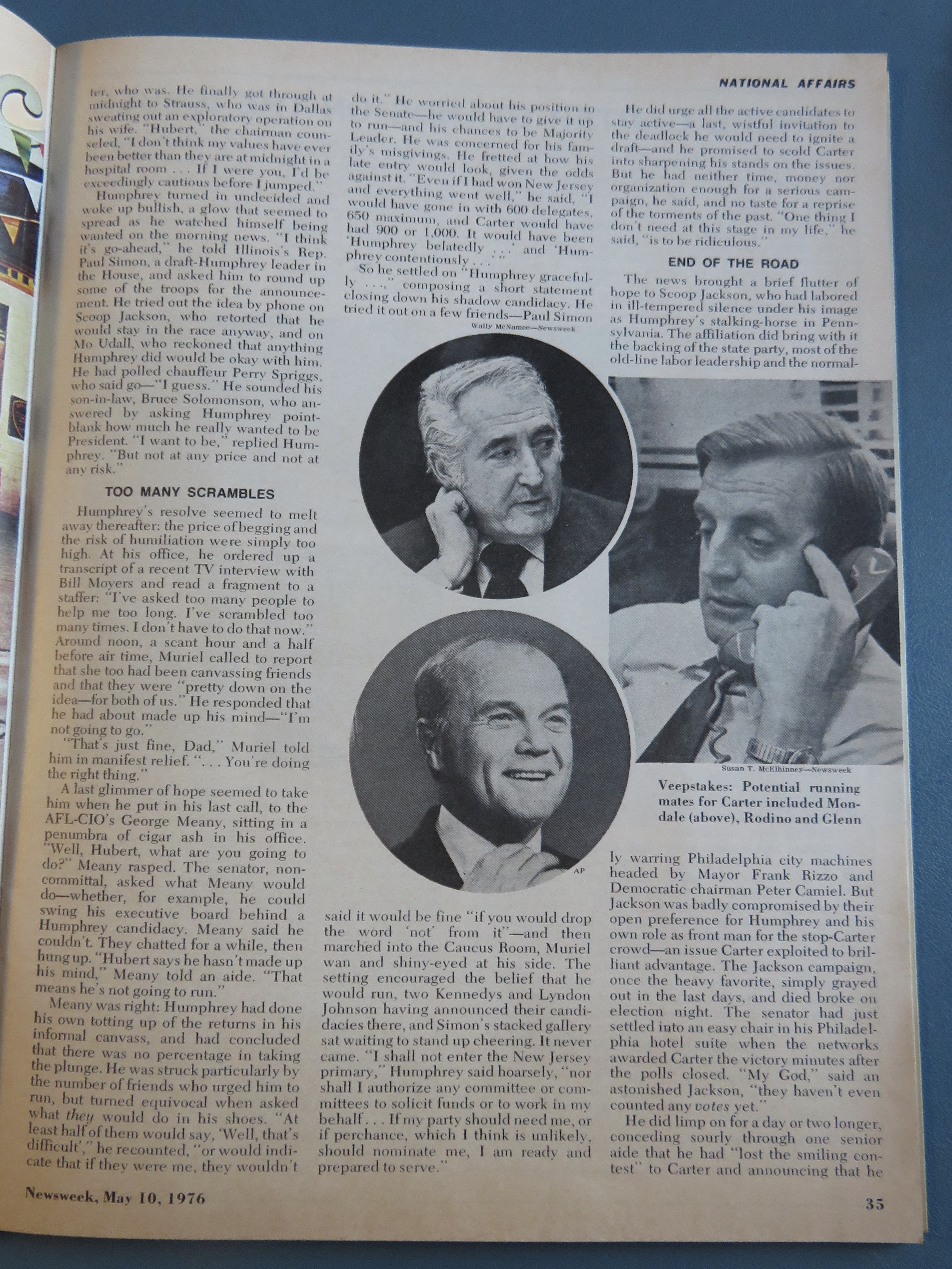 Newsweek Magazine May 10, 1976 Carter's Sweep
