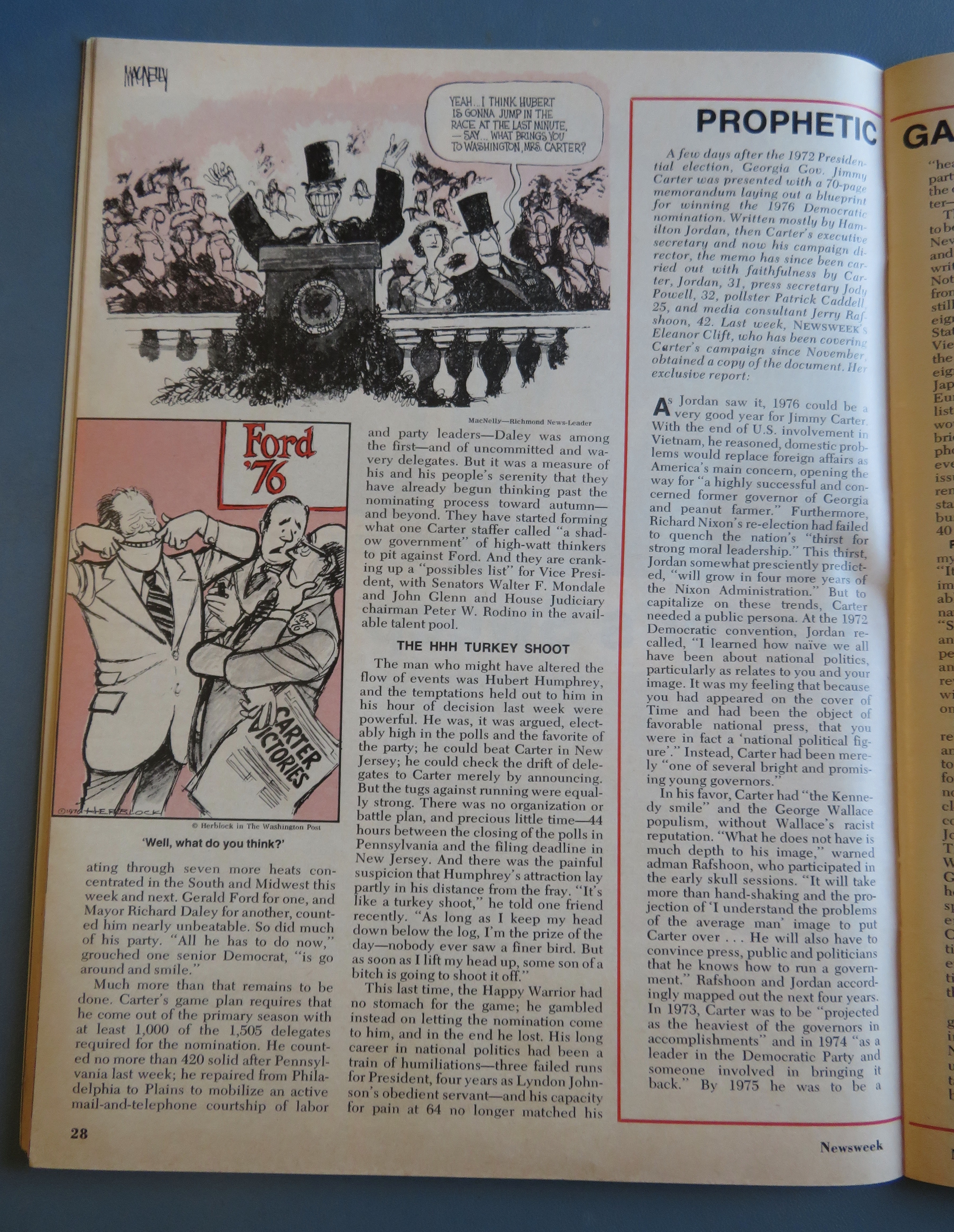 Newsweek Magazine May 10, 1976 Carter's Sweep