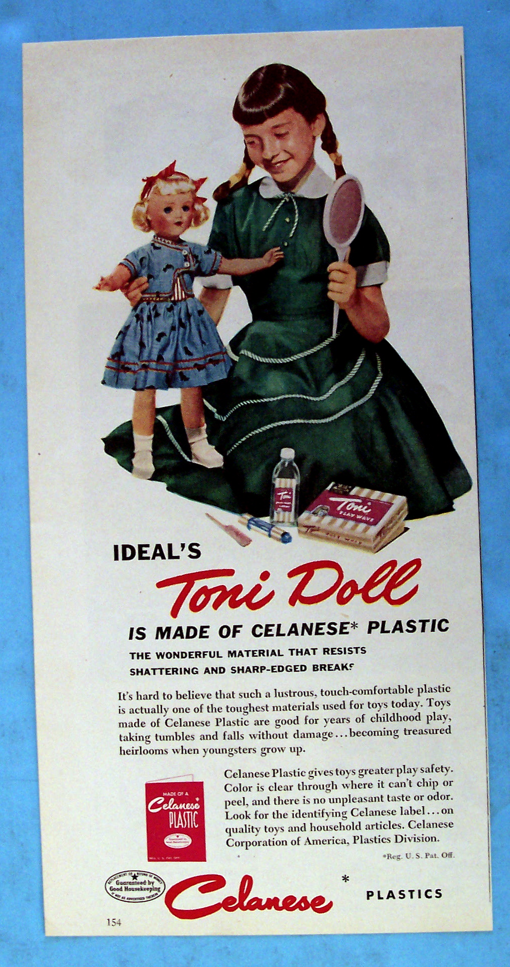 1953 Ideal's Toni Doll with Girl Playing With Toni Doll