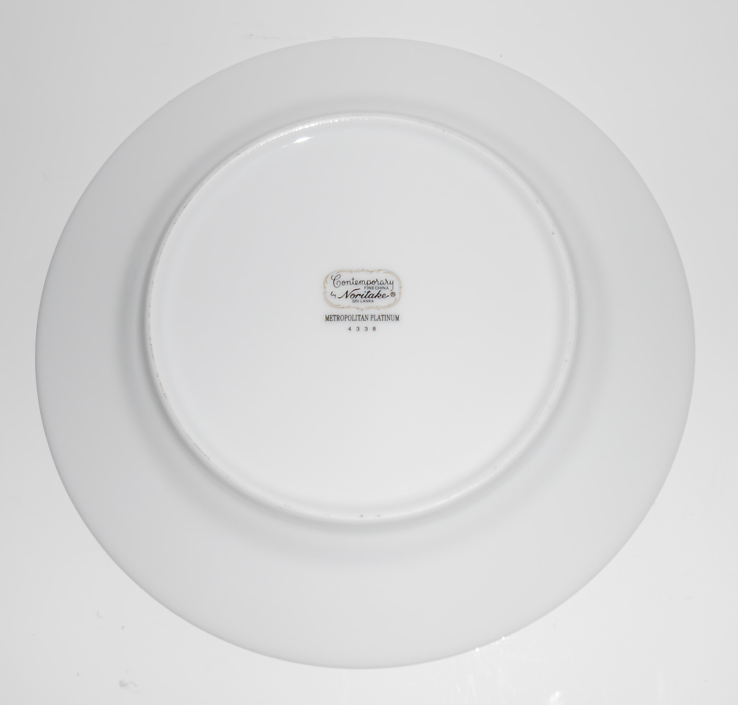 Noritake Porcelain China #4338 Metropolitan Platinum Sa