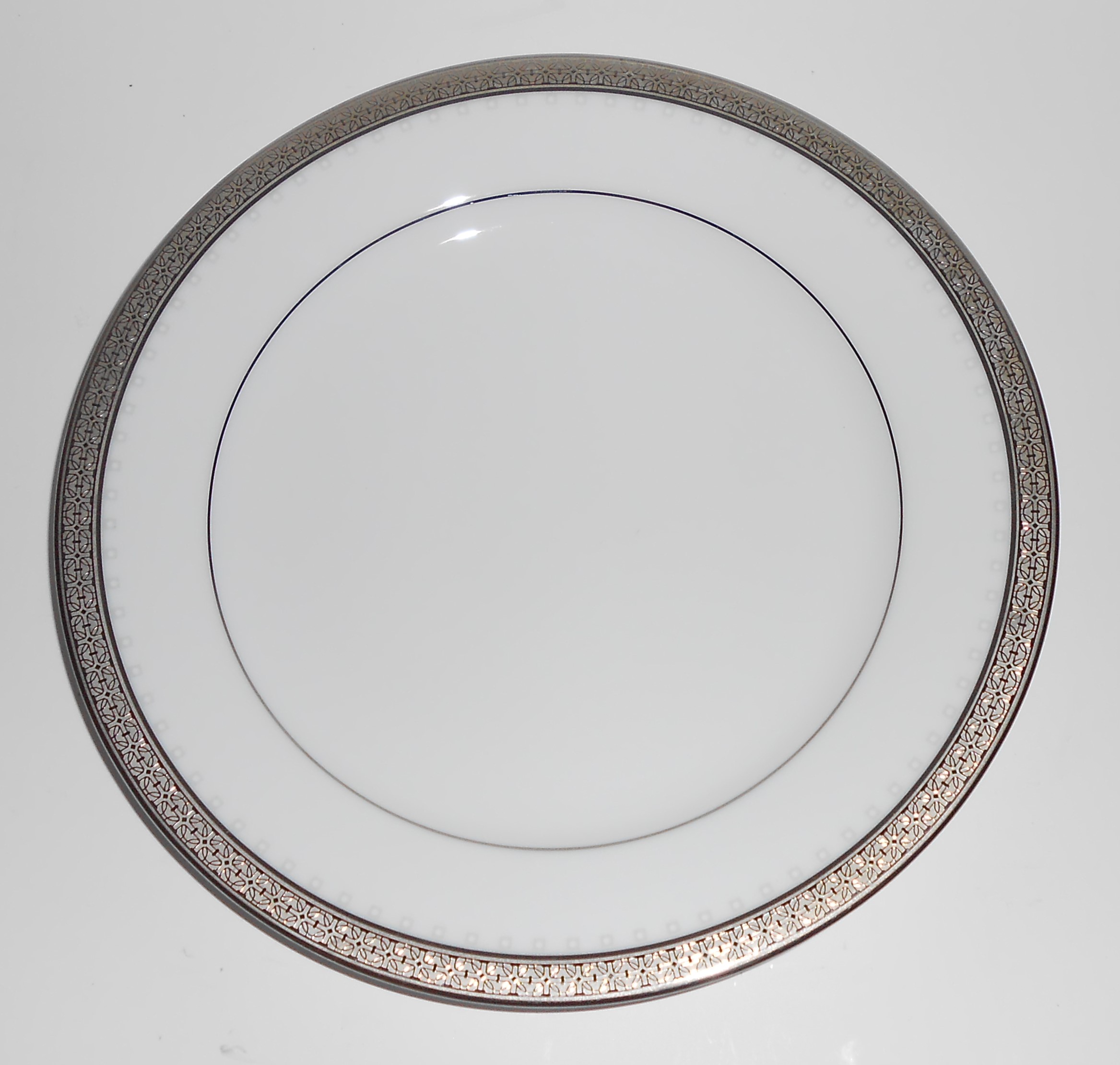 Noritake Porcelain China #4338 Metropolitan Platinum Sa