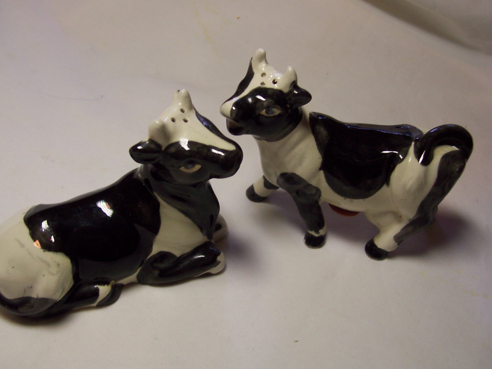 Cow Salt and Pepper Shakers Black and White
