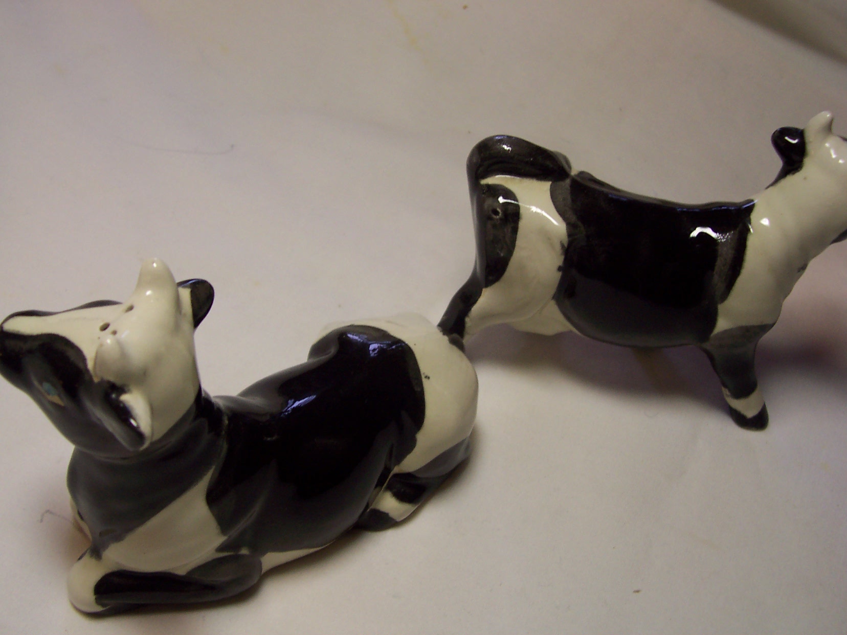 Cow Salt and Pepper Shakers Black and White