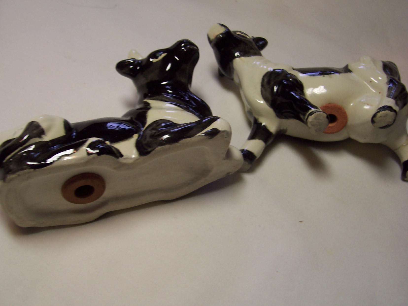 Cow Salt and Pepper Shakers Black and White