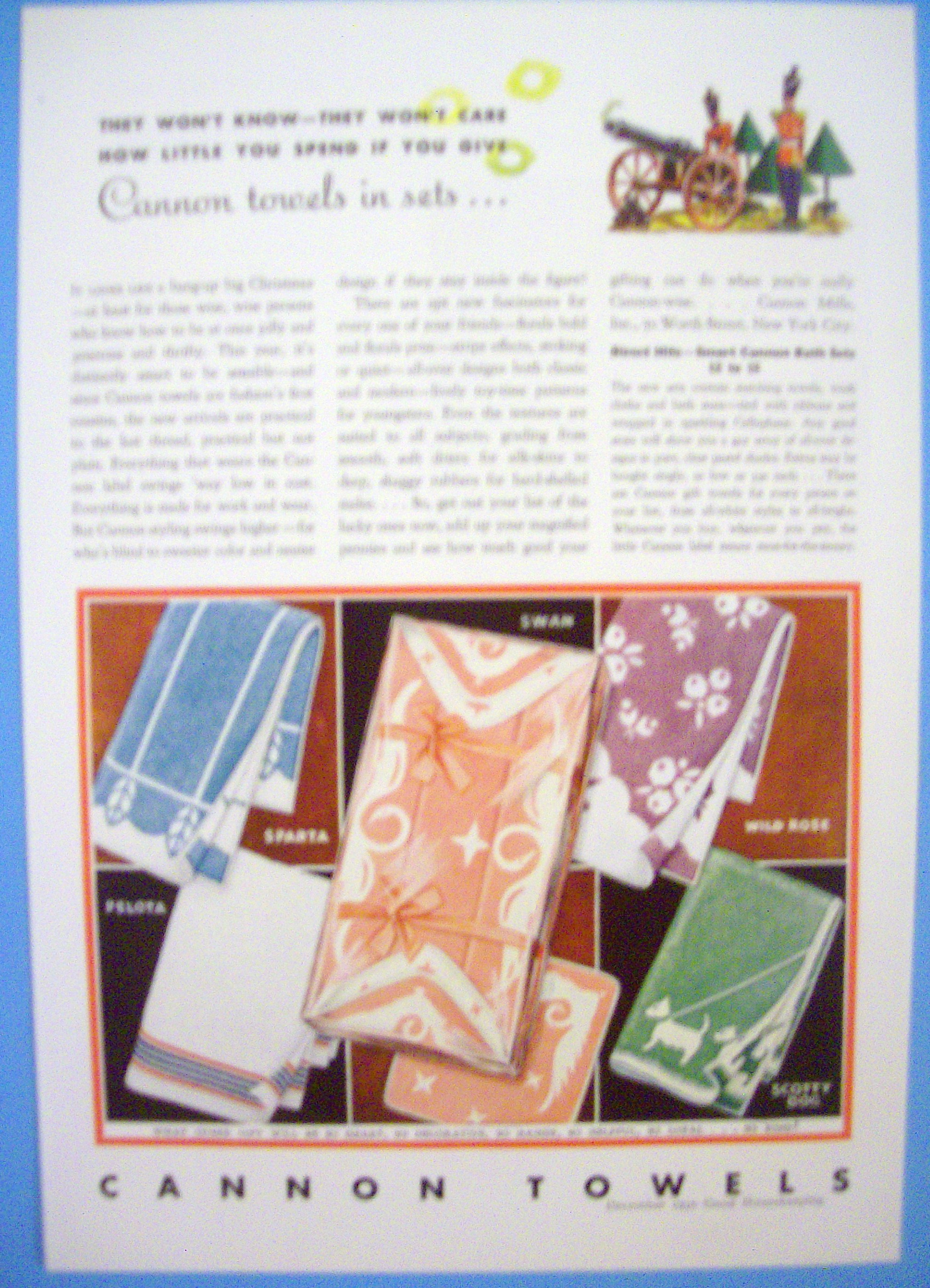1931 Cannon Towels with Scotty Dog & More