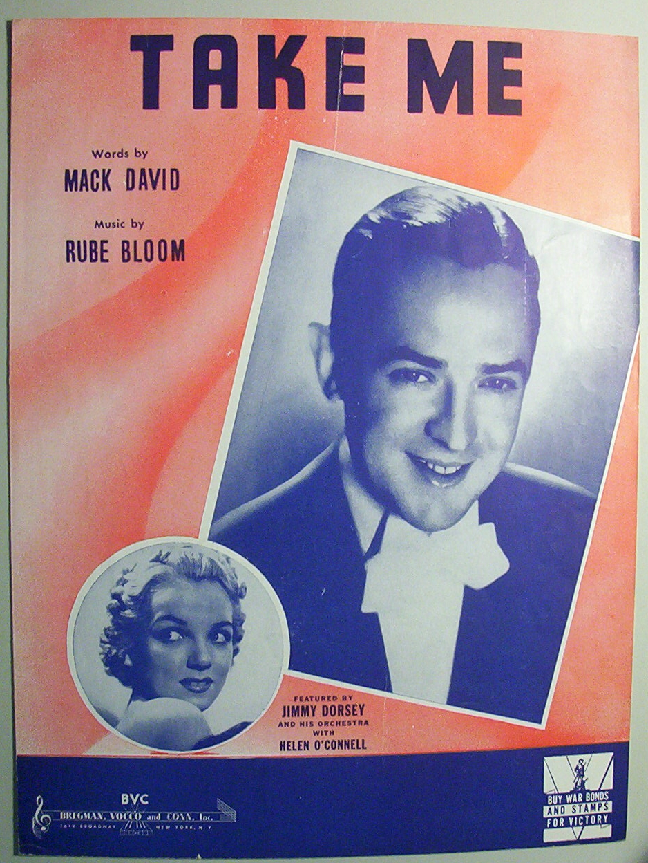 Sheet Music For 1942 Take Me (Helen O'Connell)