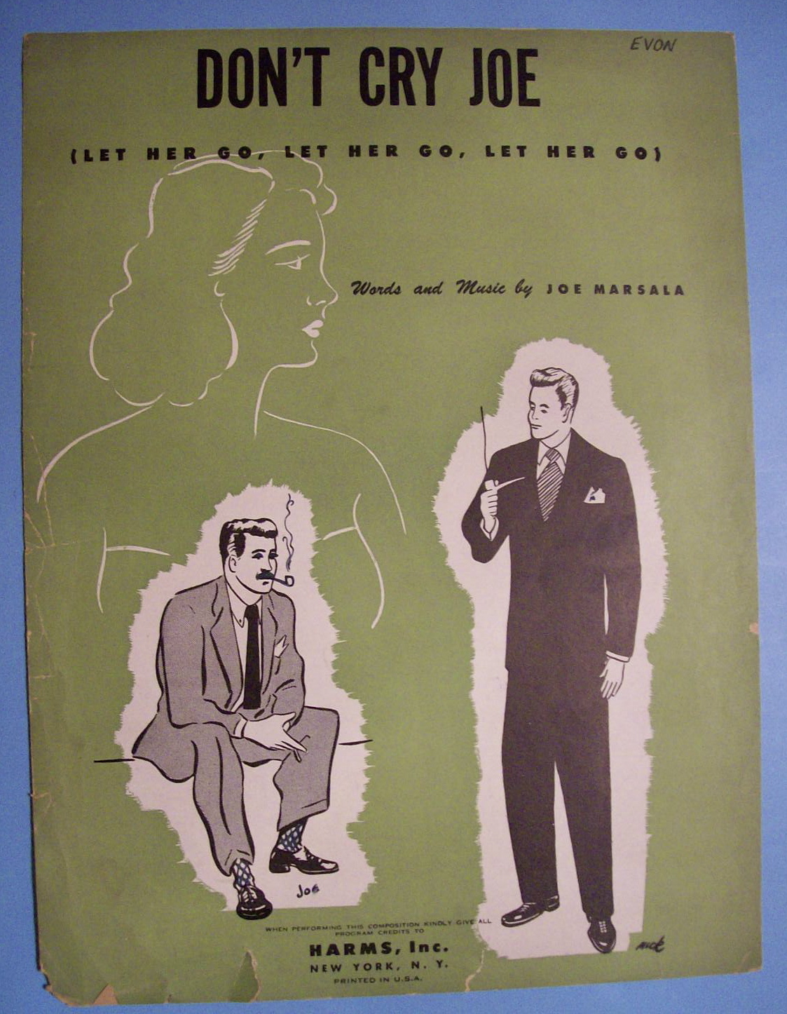 Sheet Music For 1949 Don't Cry Joe