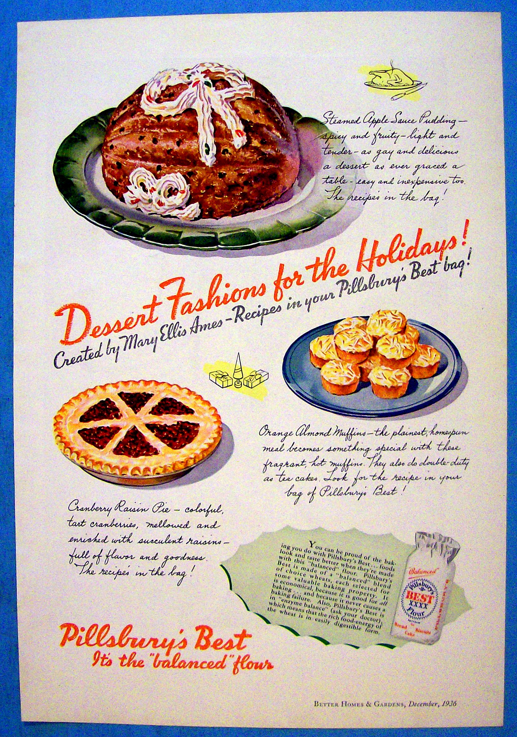 1936 Pillsbury's w/ Best Dessert Fashions