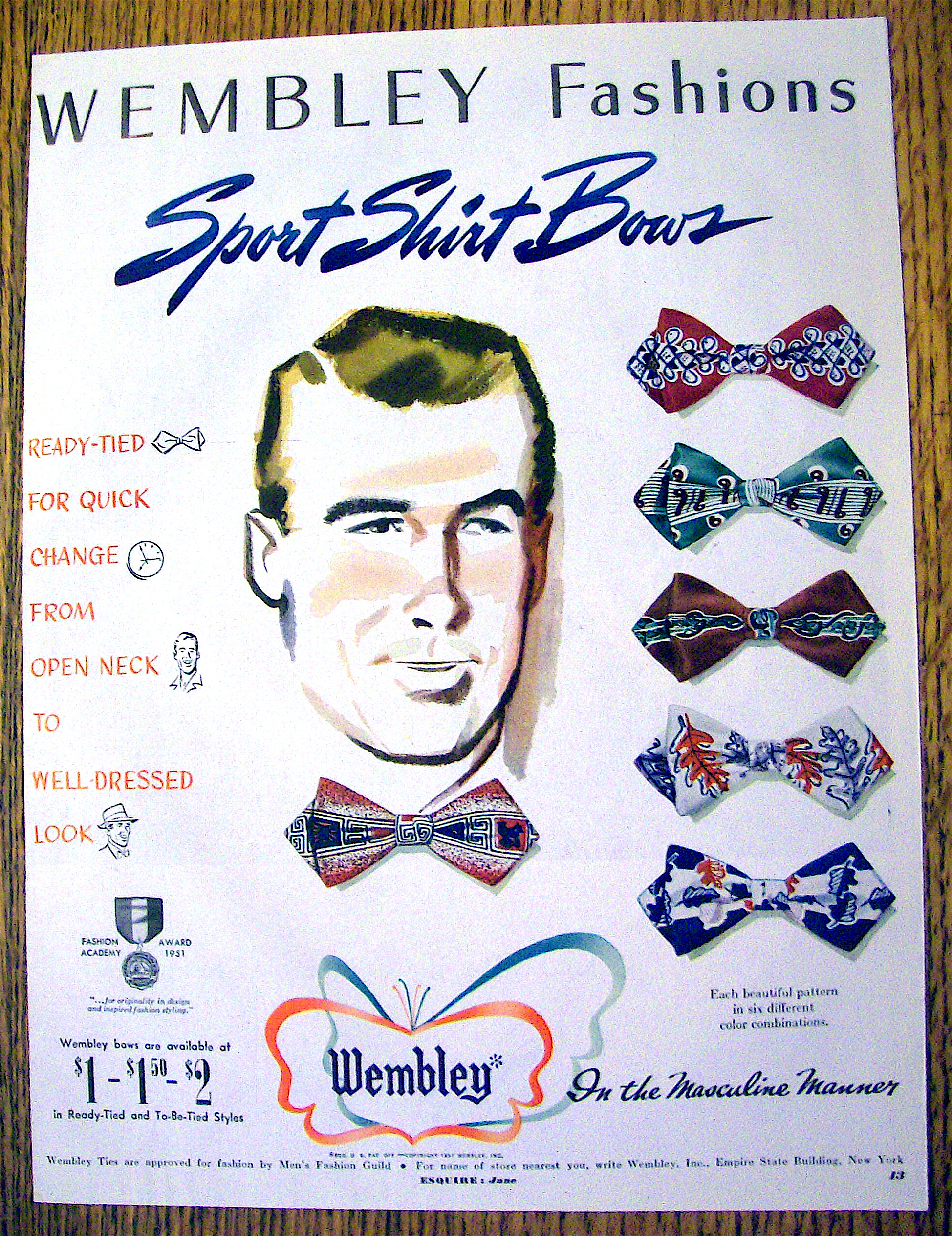 1951 Wembley Fashions with Sport Shirt Bows