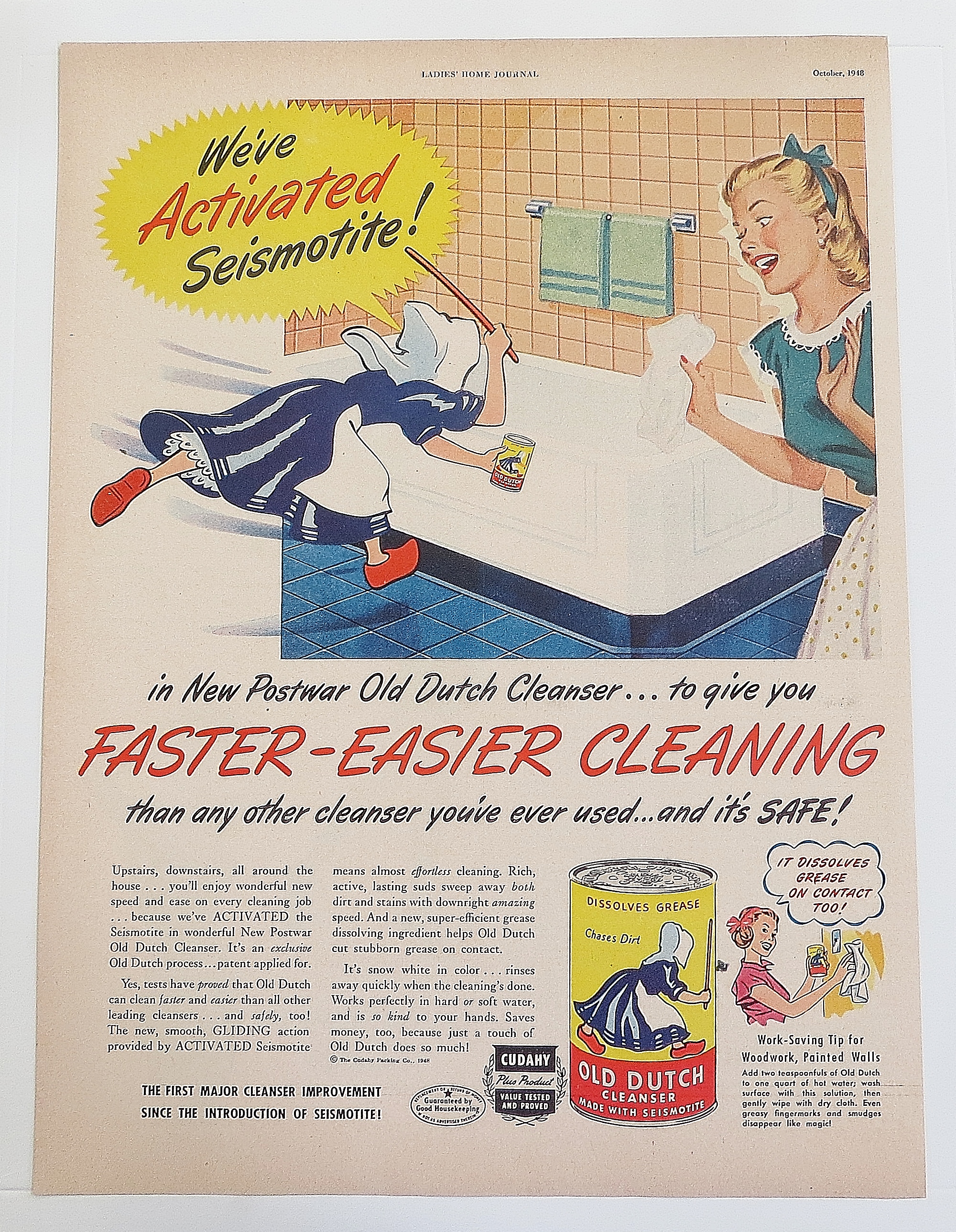 1948 Old Dutch Cleanser With Dutch Woman