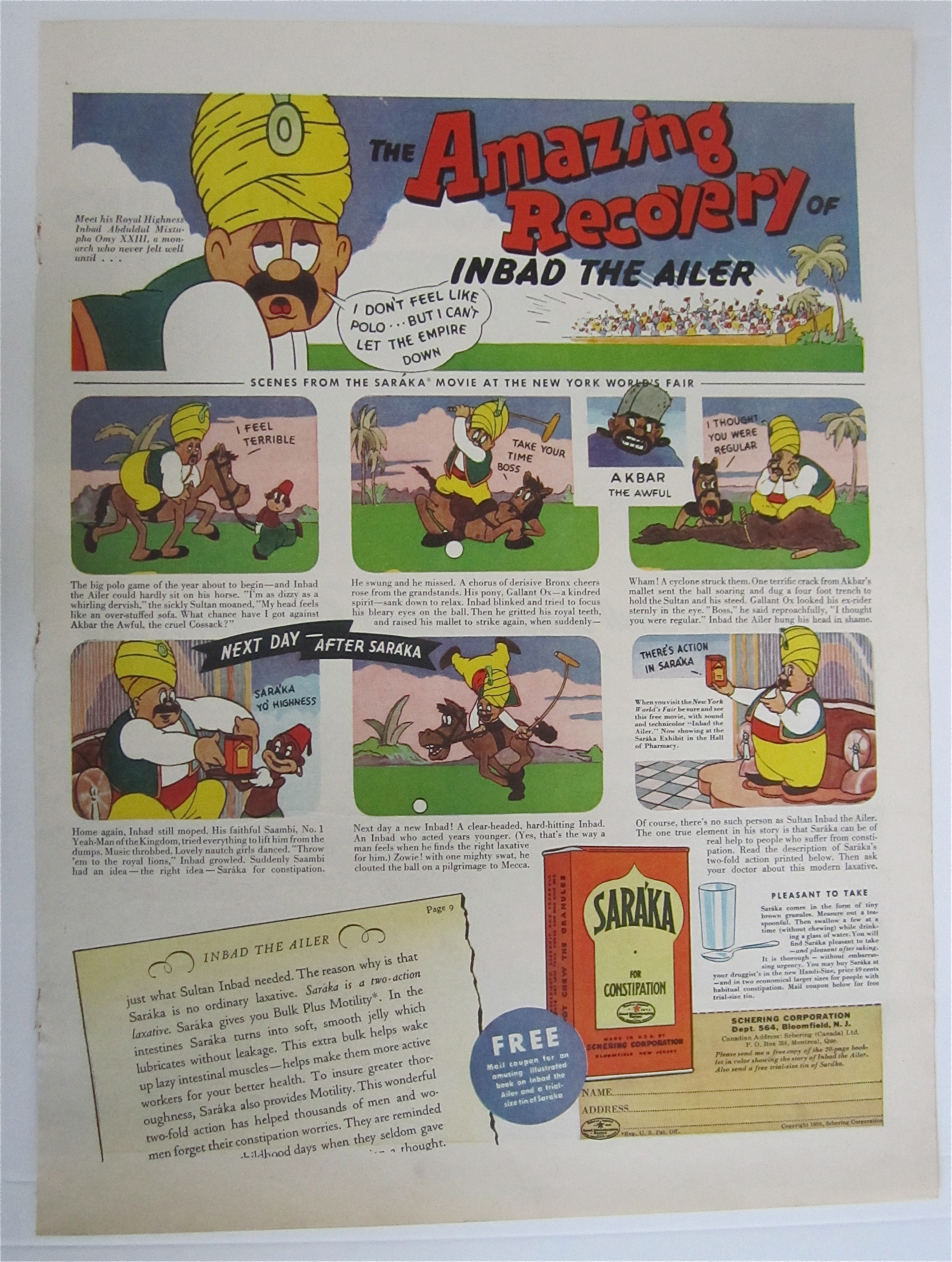 1943 Saraka For Constipation with Inbad The Ailer