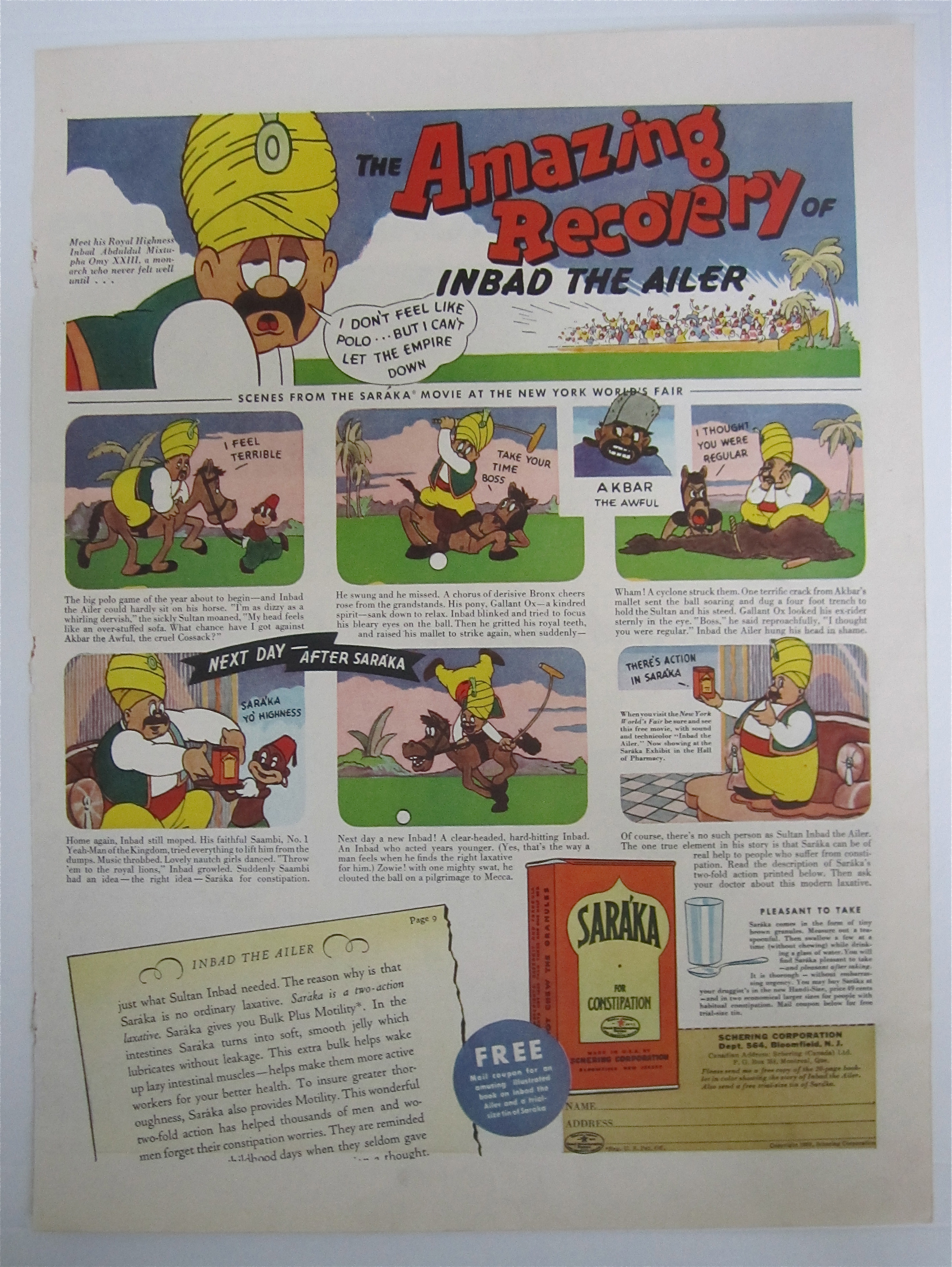 1943 Saraka For Constipation with Inbad The Ailer