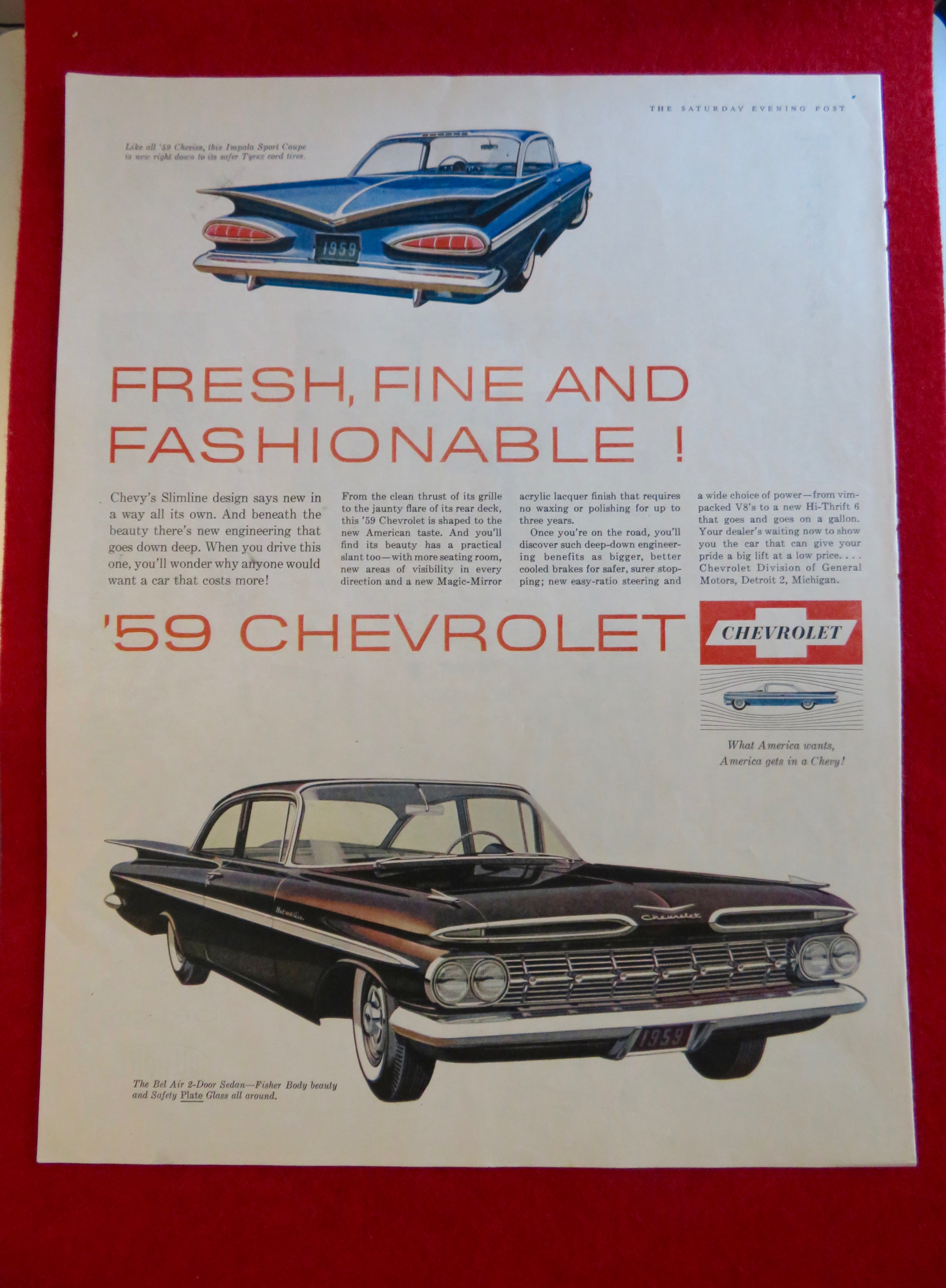 1958 Chevrolet Automobile w/ '59 Chevrolet