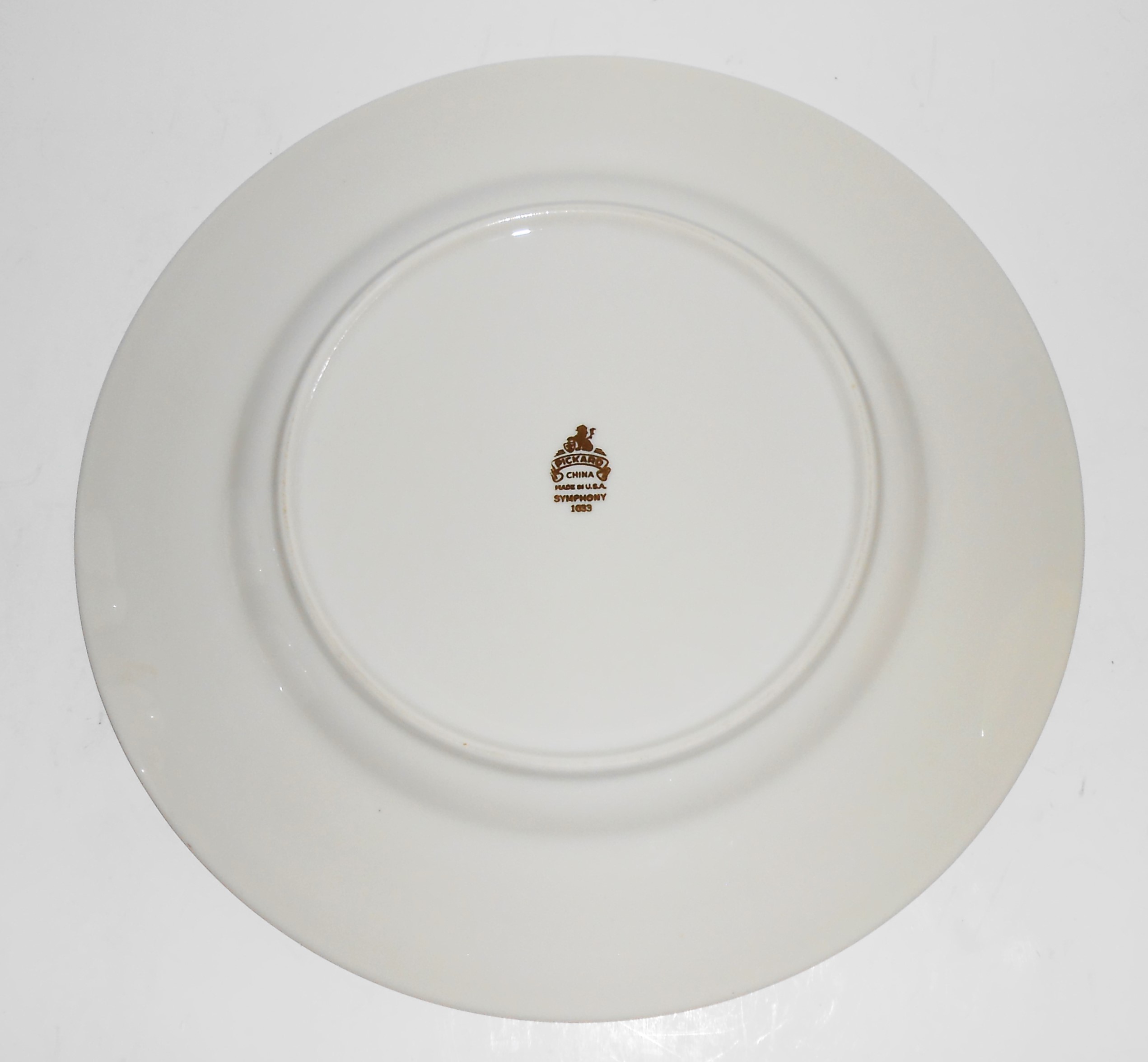 Pickard Porcelain China Gold Symphony Dinner Plate