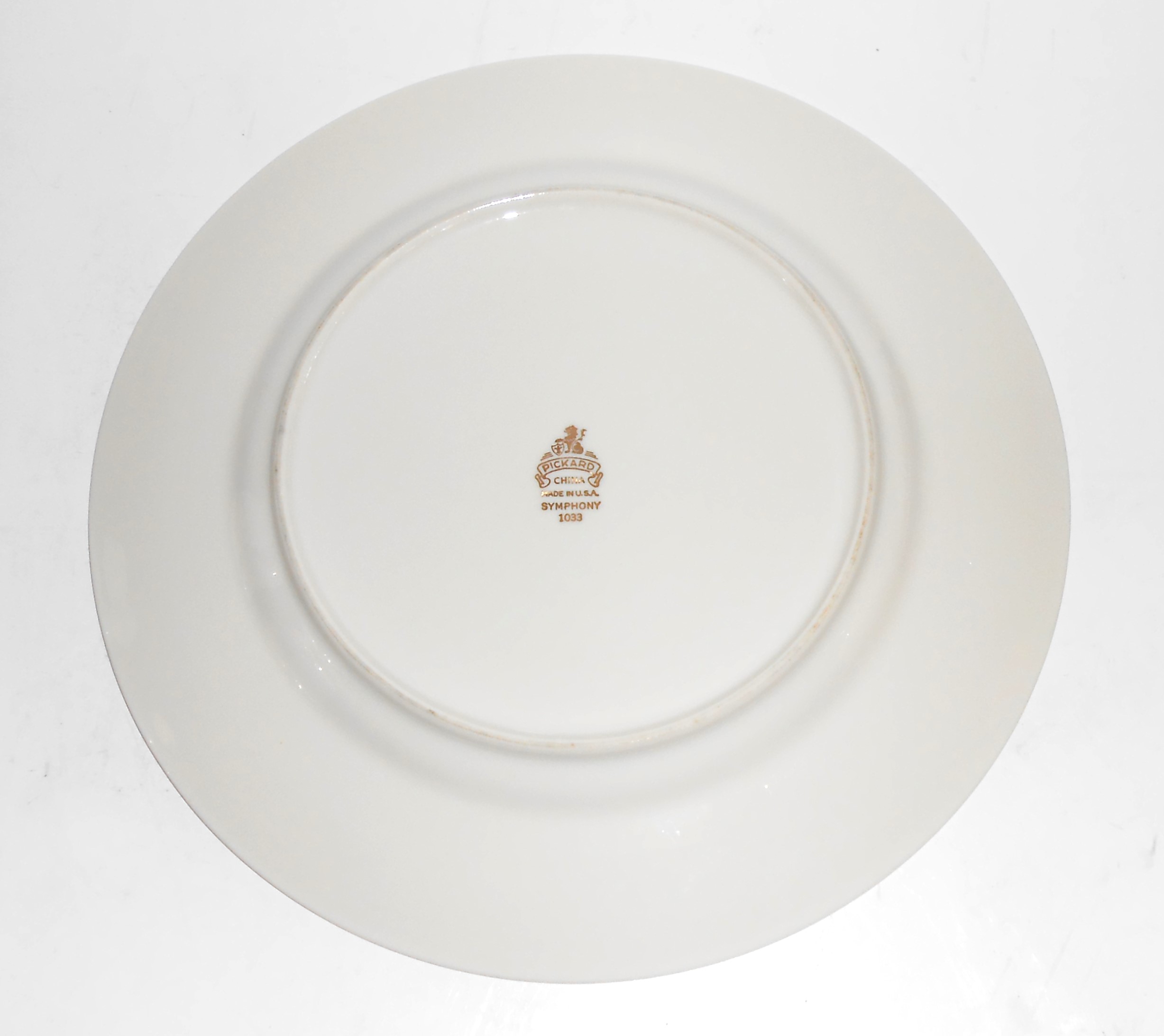 Pickard Porcelain China Gold Symphony Luncheon Plate