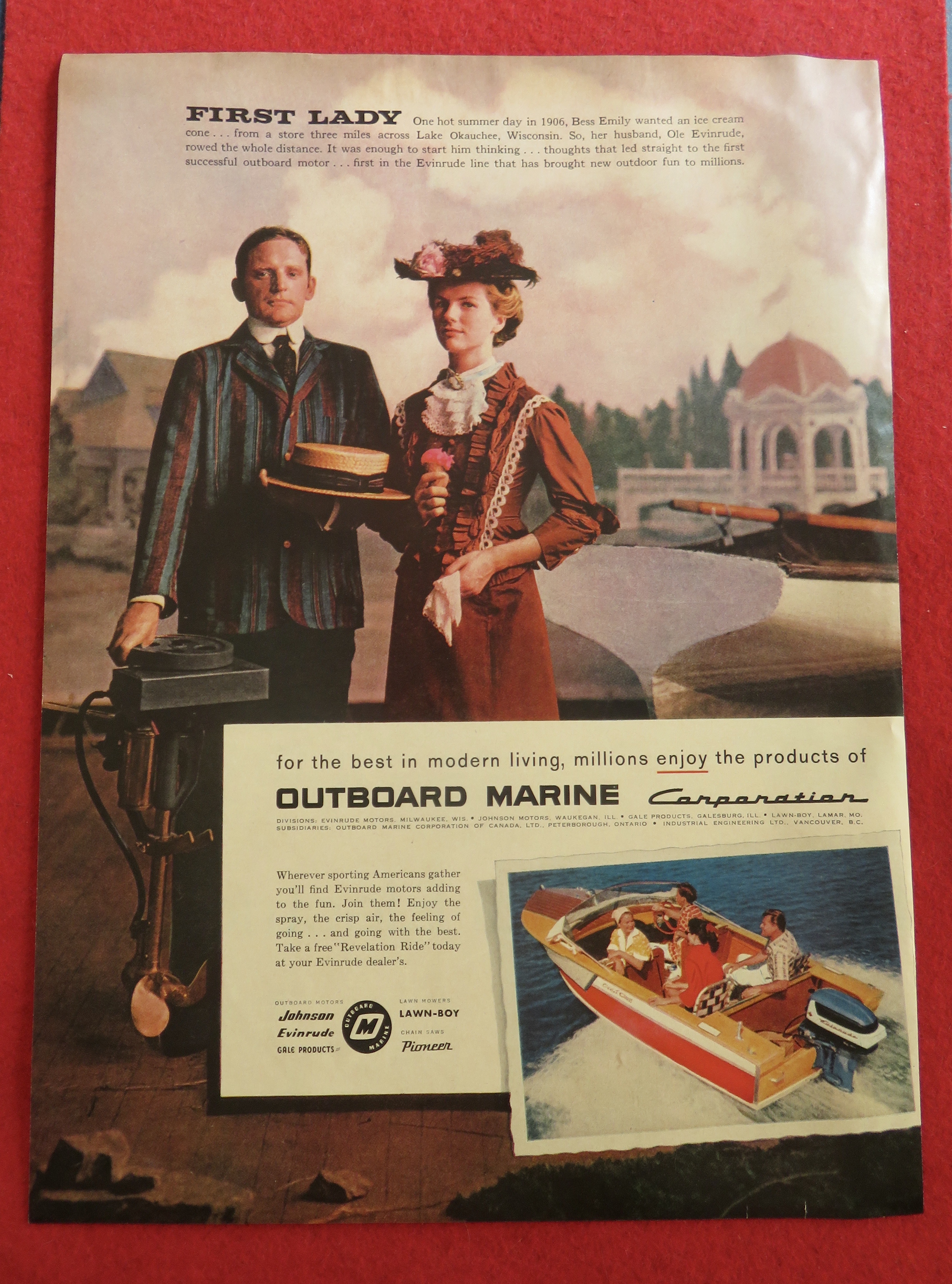 1957 Outboard Marine Corp. with First Lady & Husband