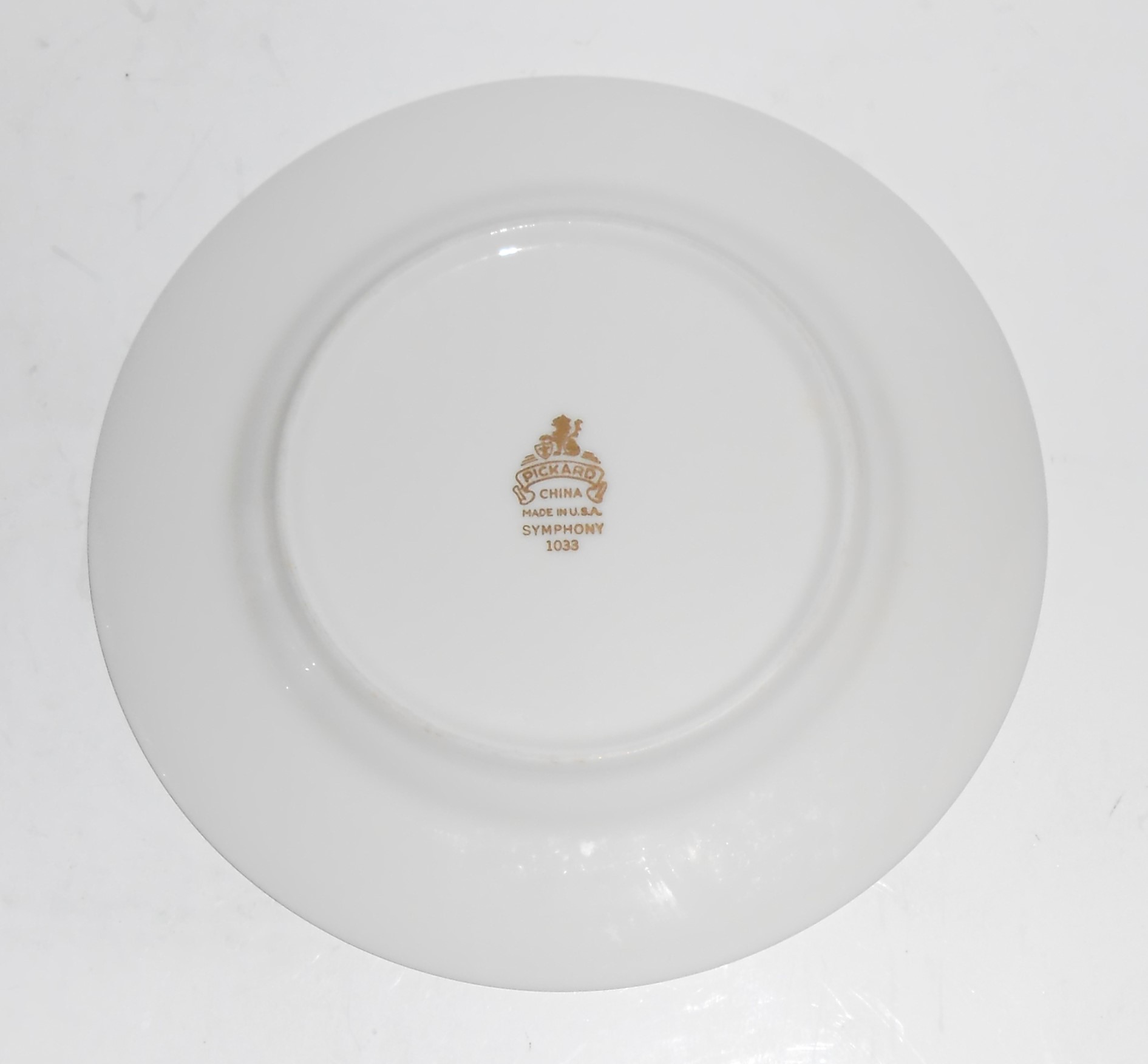 Pickard Porcelain China Gold Symphony Bread Plate