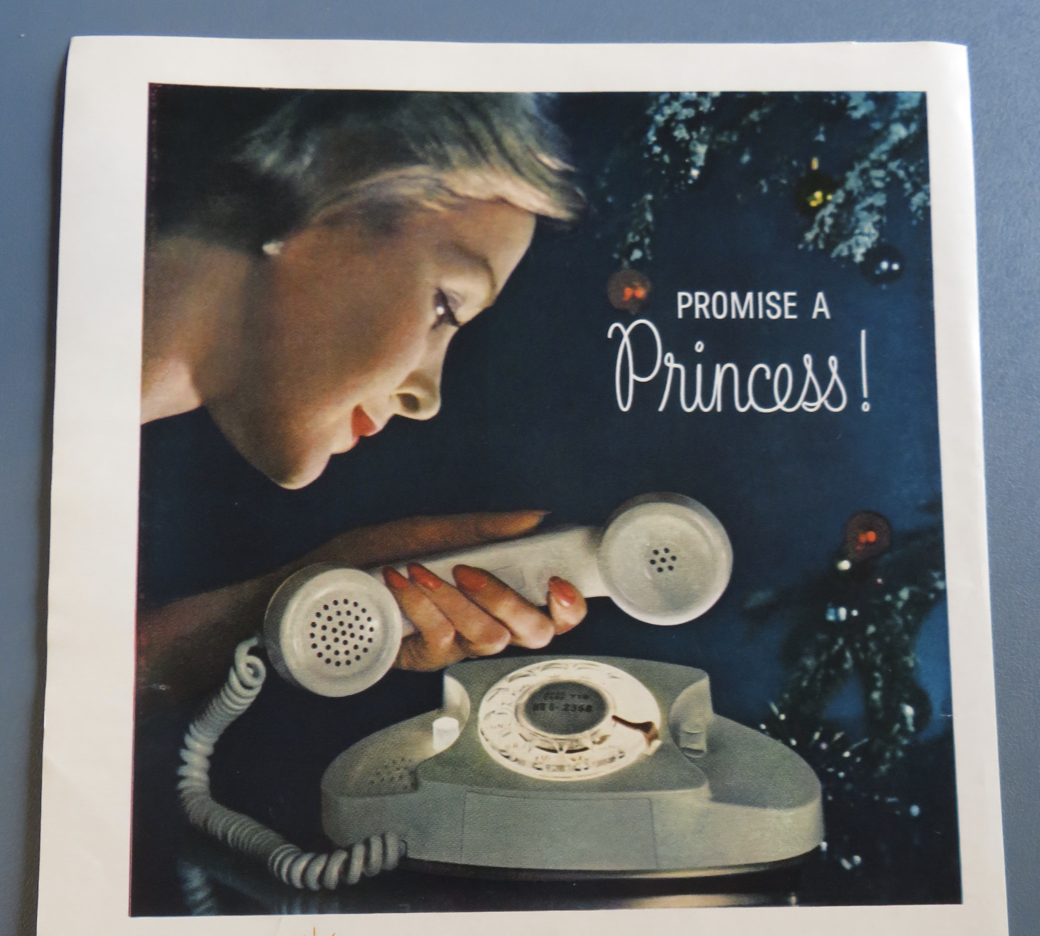 1960 Bell Telephone System with a Princess Telephone