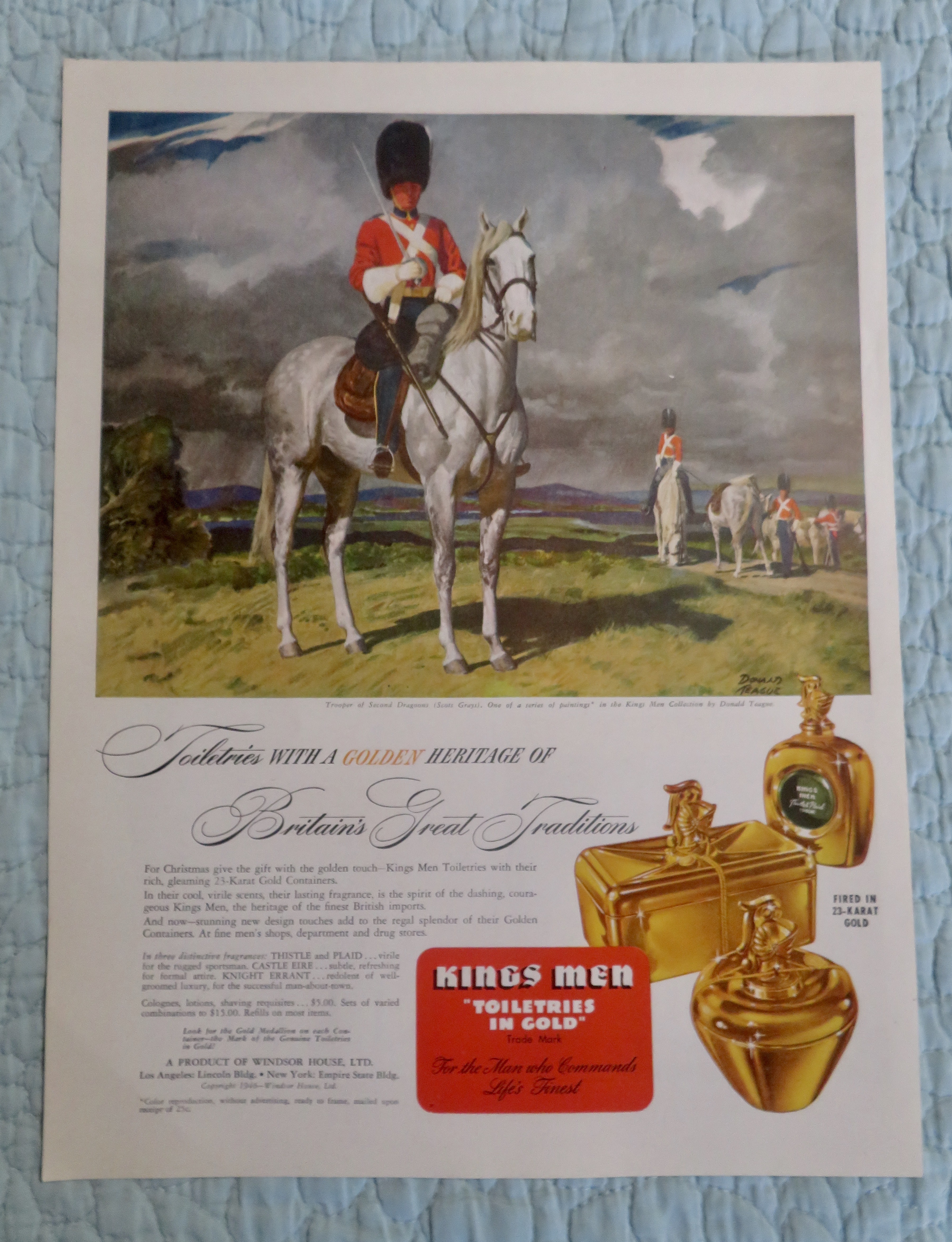 1946 Kings Men Toiletries with Toiletries In Gold