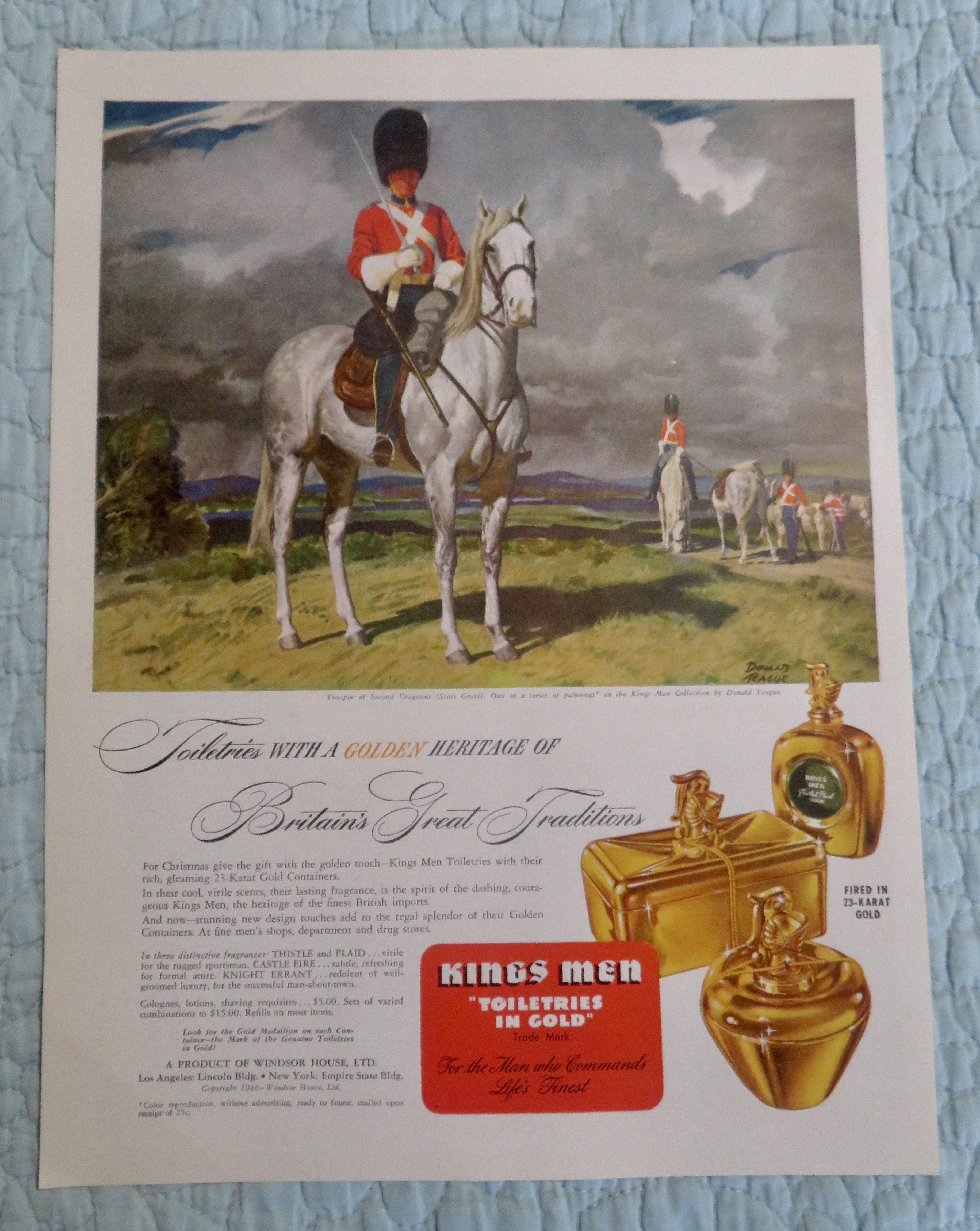 1946 Kings Men Toiletries with Toiletries In Gold