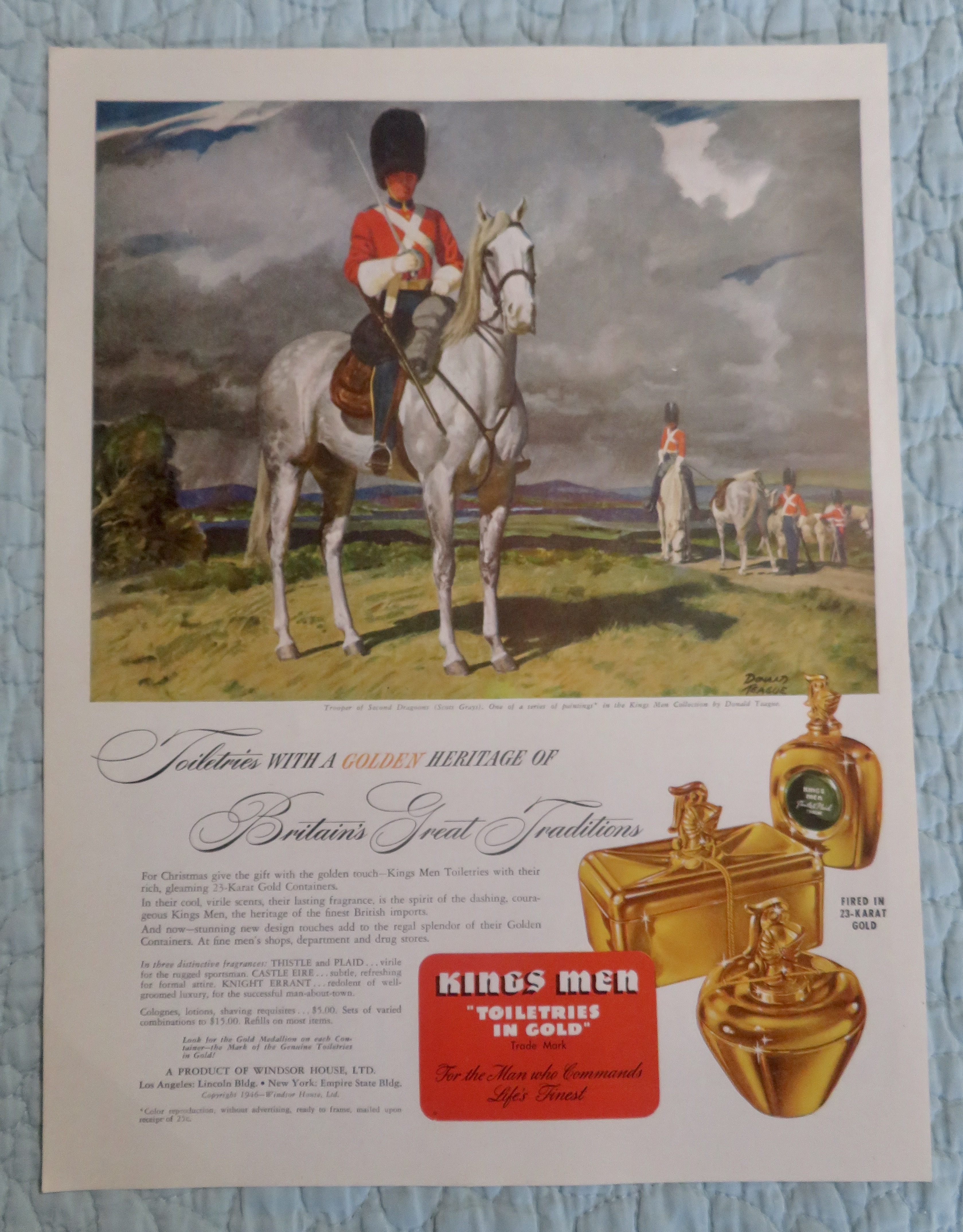 1946 Kings Men Toiletries with Toiletries In Gold