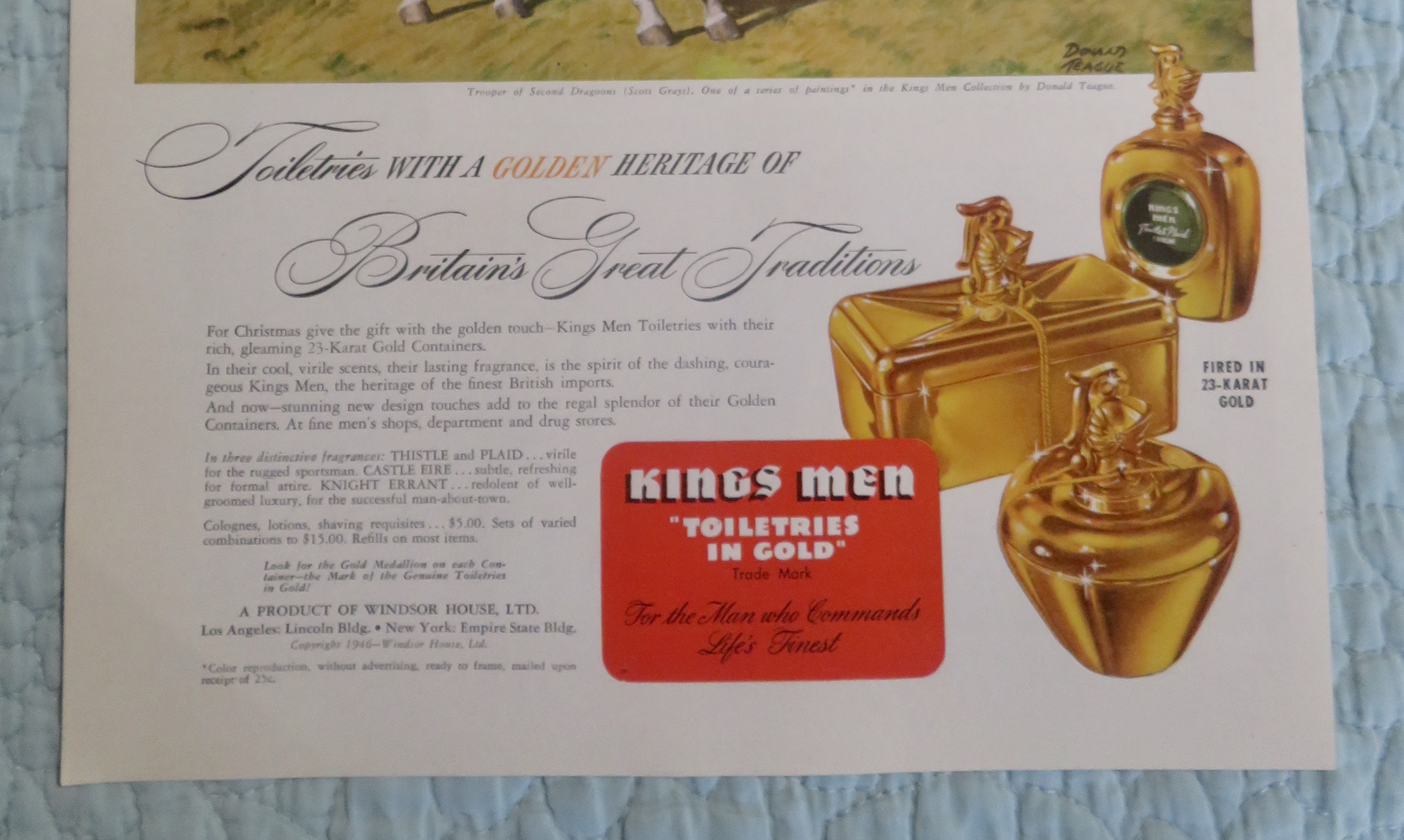 1946 Kings Men Toiletries with Toiletries In Gold