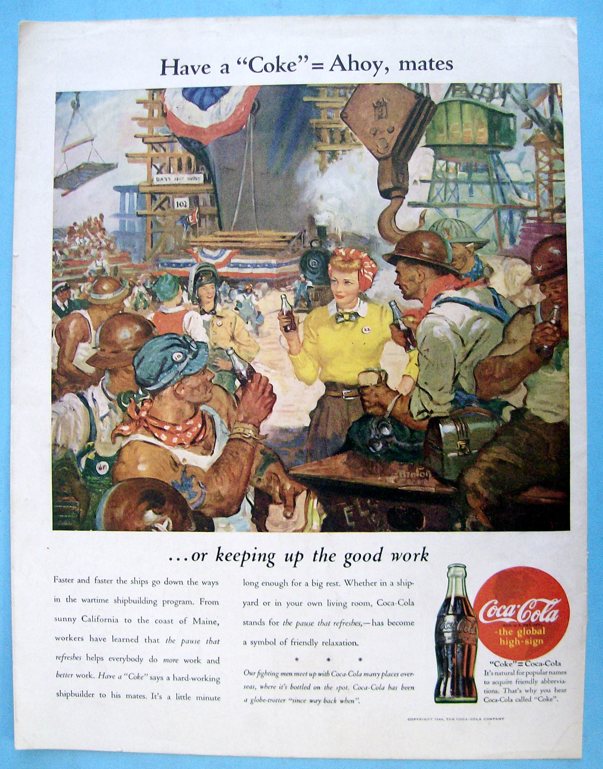1944 Coca Cola (Coke) with Ahoy Mates
