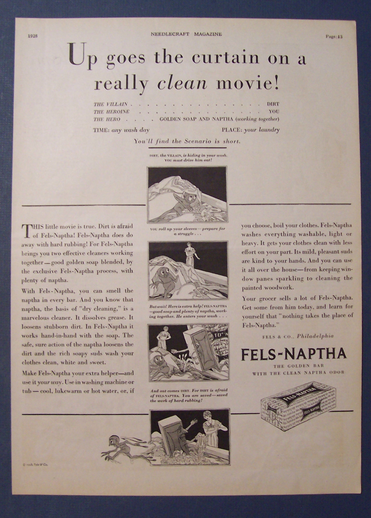 1928 Fels - Naptha Soap