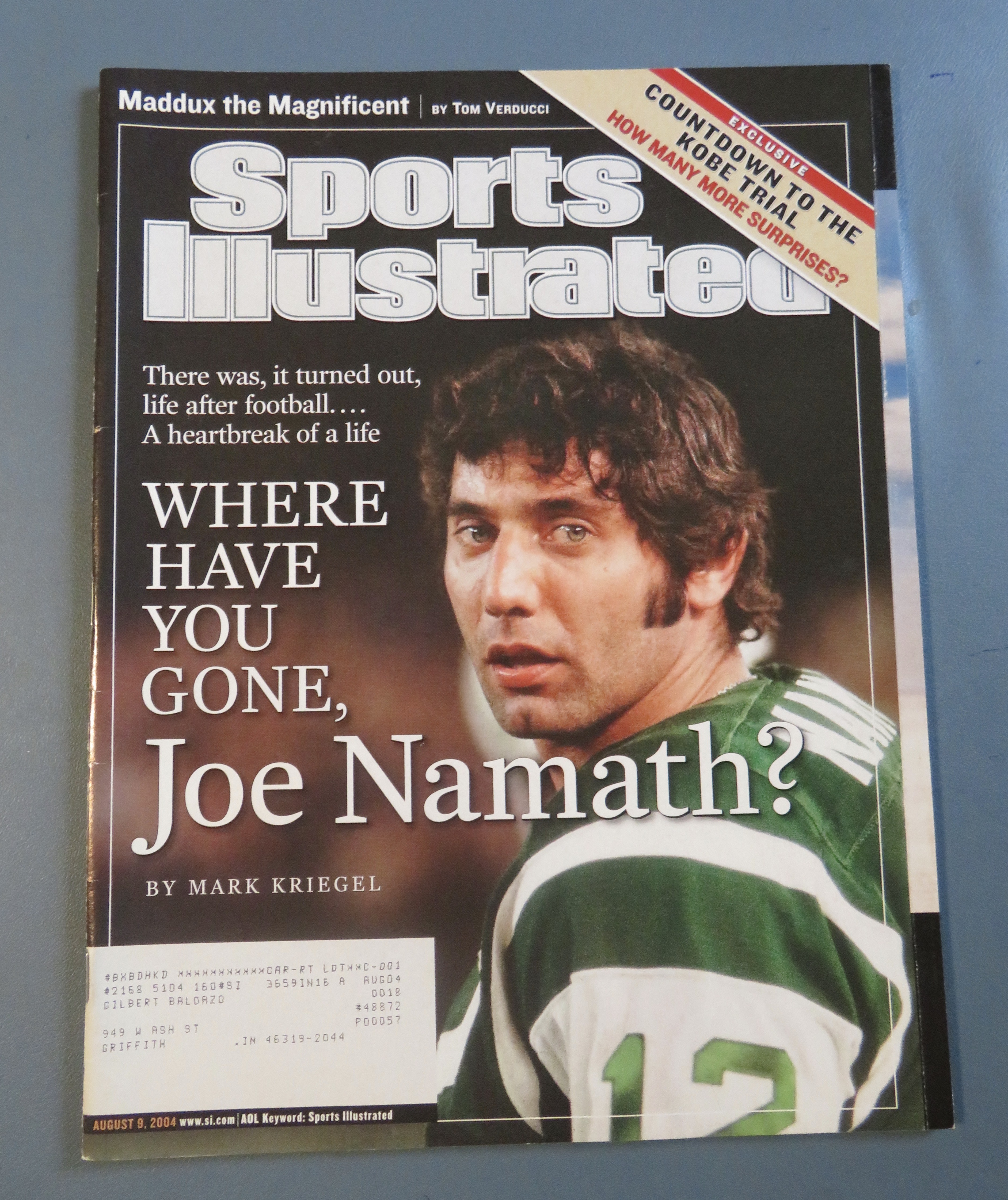 Sports Illustrated Magazine August 9, 2004 Joe Namath