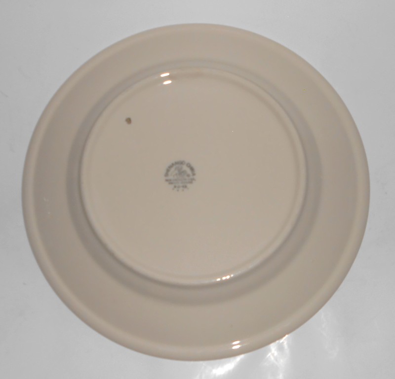 Shenango Restaurant Ware China Maroon w/Gold Bands Dinner Plate