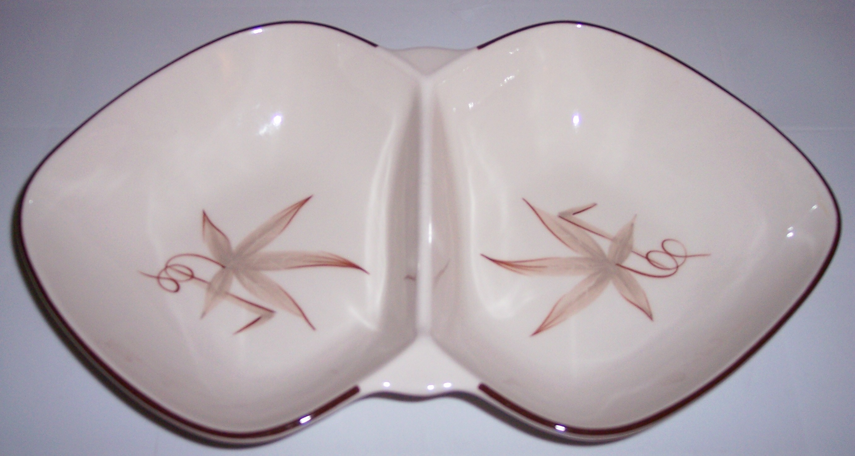 Winfield China Pottery Passion Flower Divided Veg Bowl!