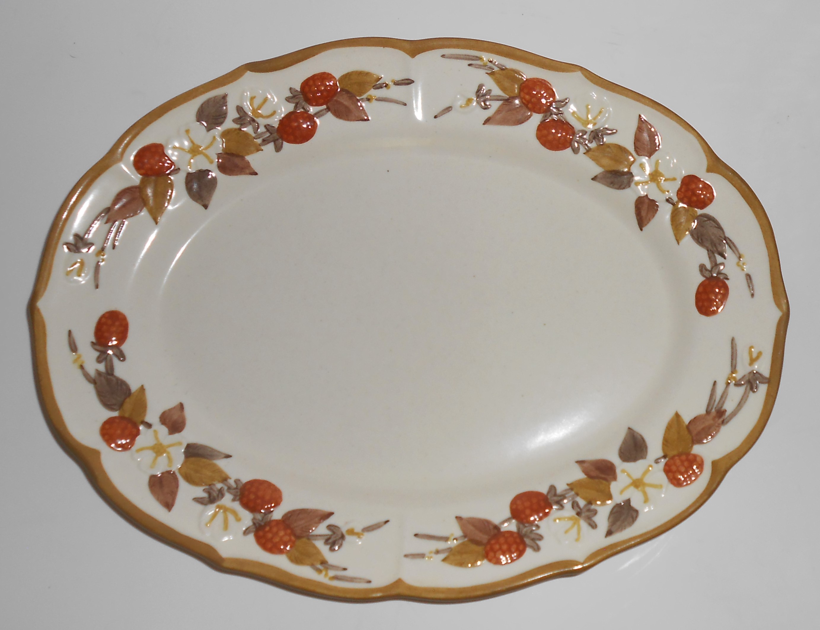Metlox Pottery Poppy Trail Autumn Berry 12'' Platter